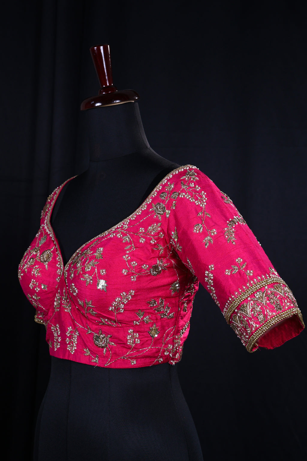 Raw Silk Zardosi Work