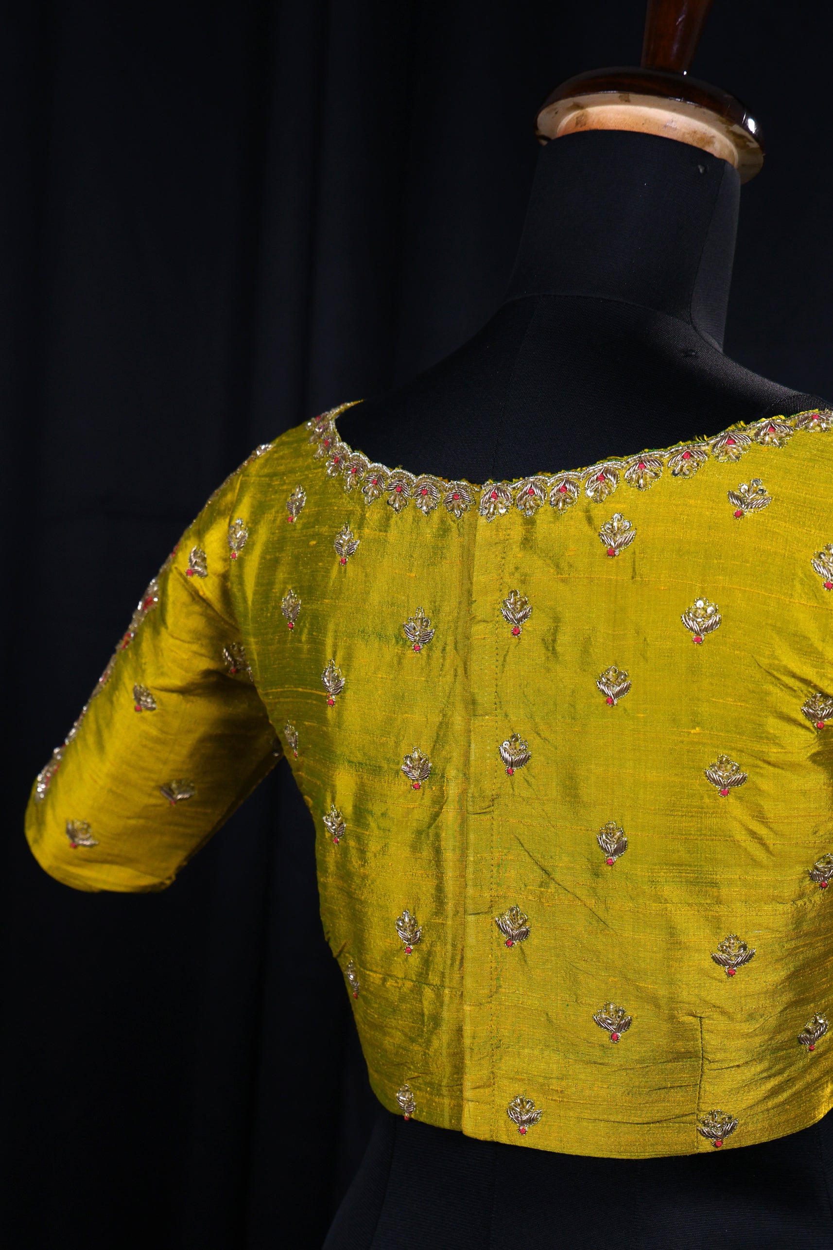 Raw Silk Zardosi Work