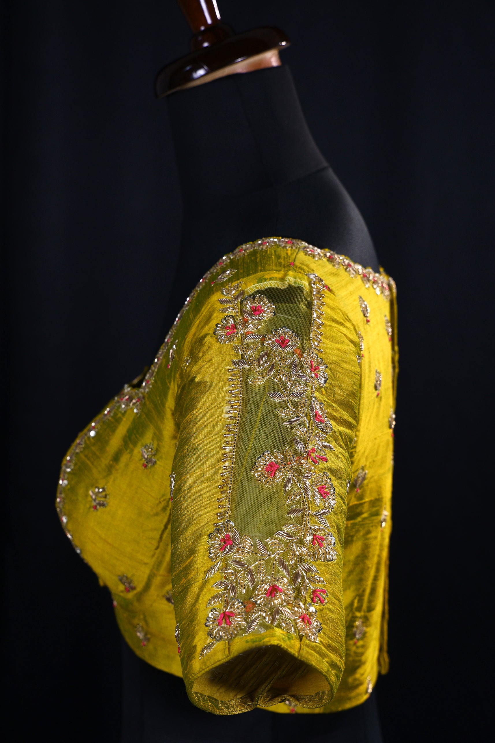 Raw Silk Zardosi Work