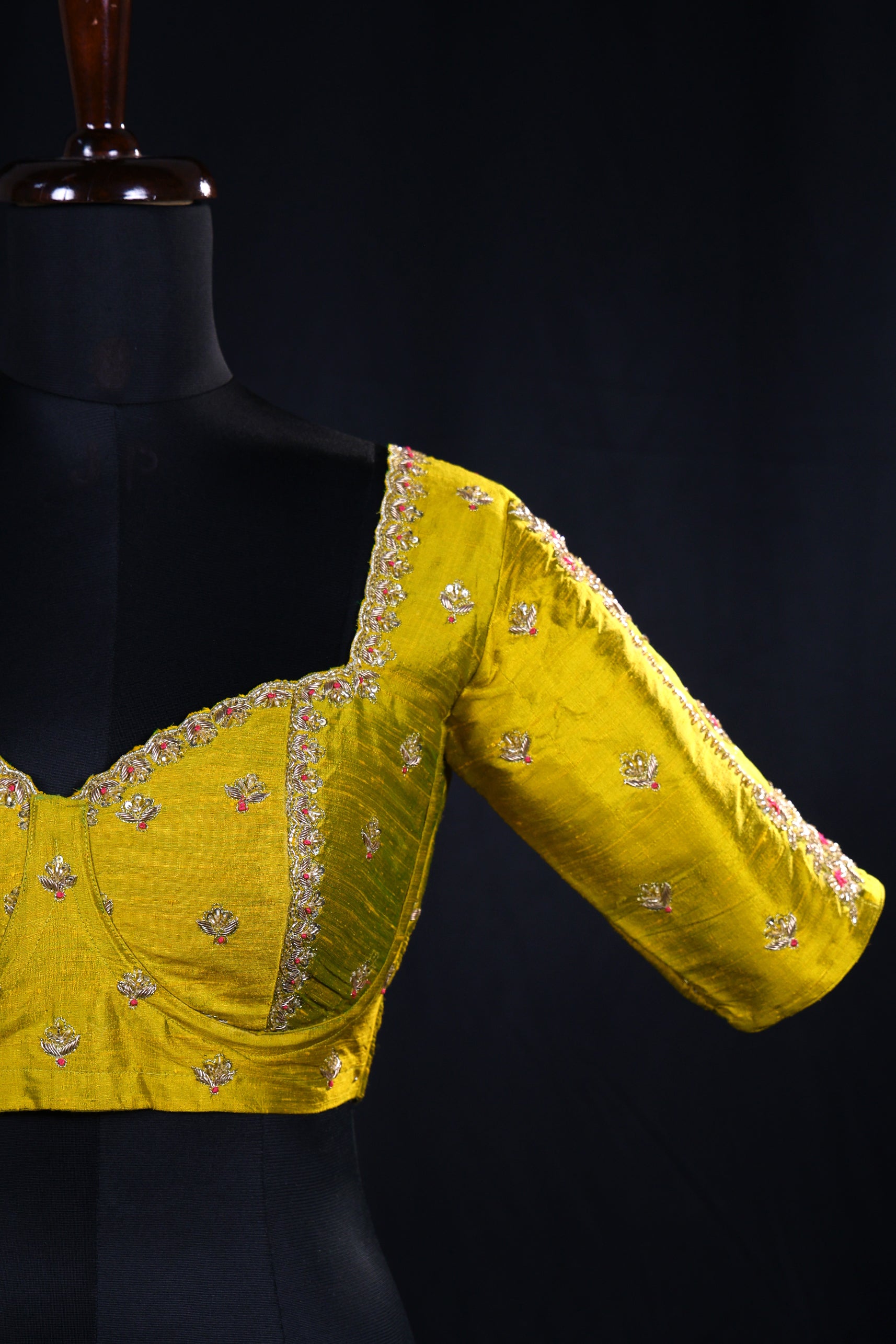 Raw Silk Zardosi Work