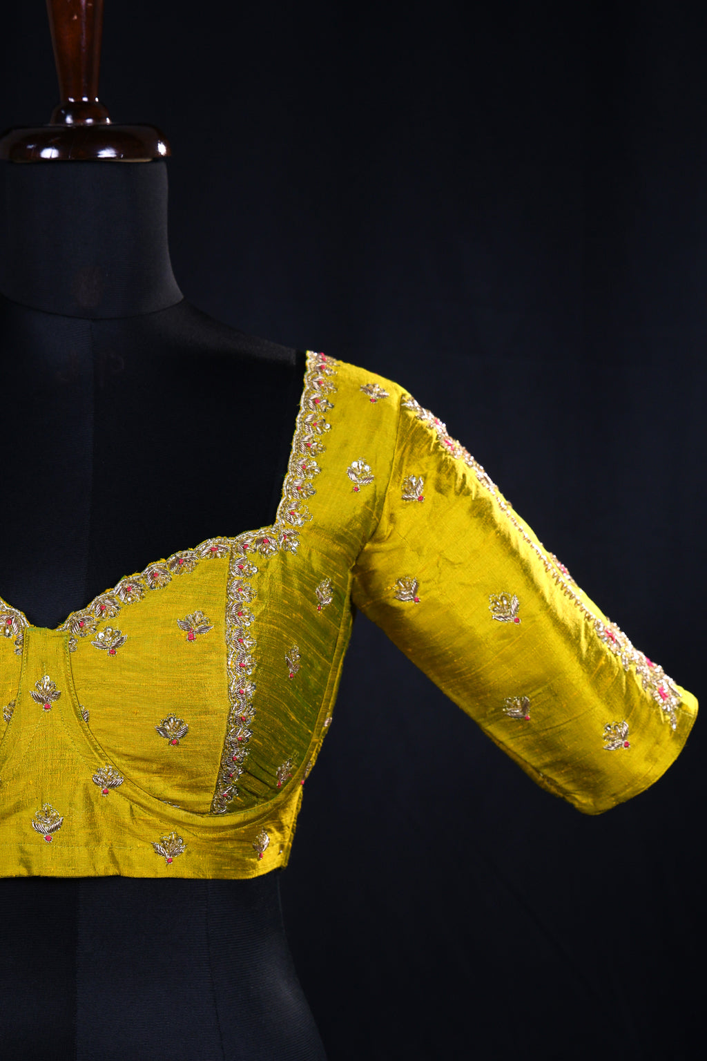 Raw Silk Zardosi Work