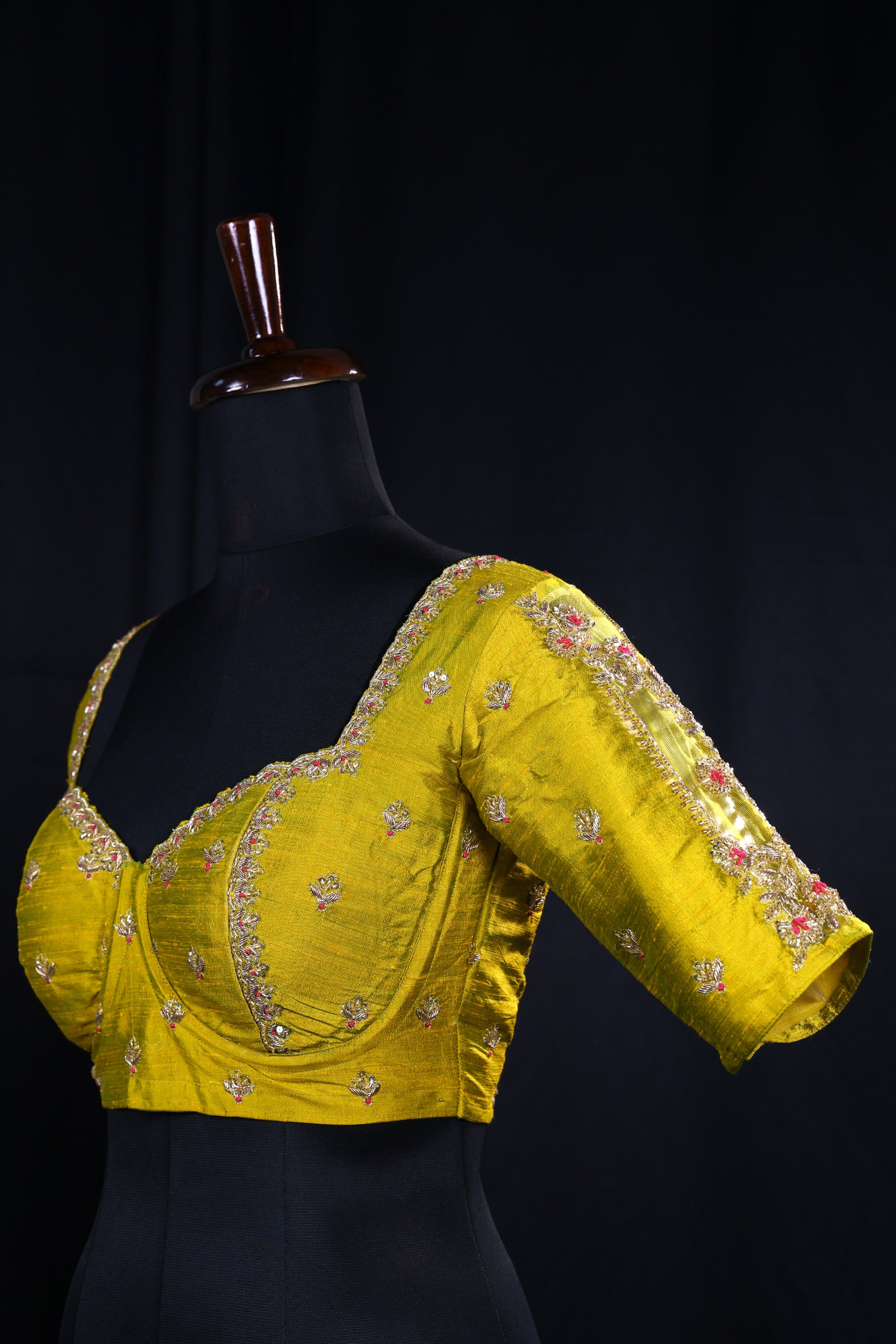 Raw Silk Zardosi Work