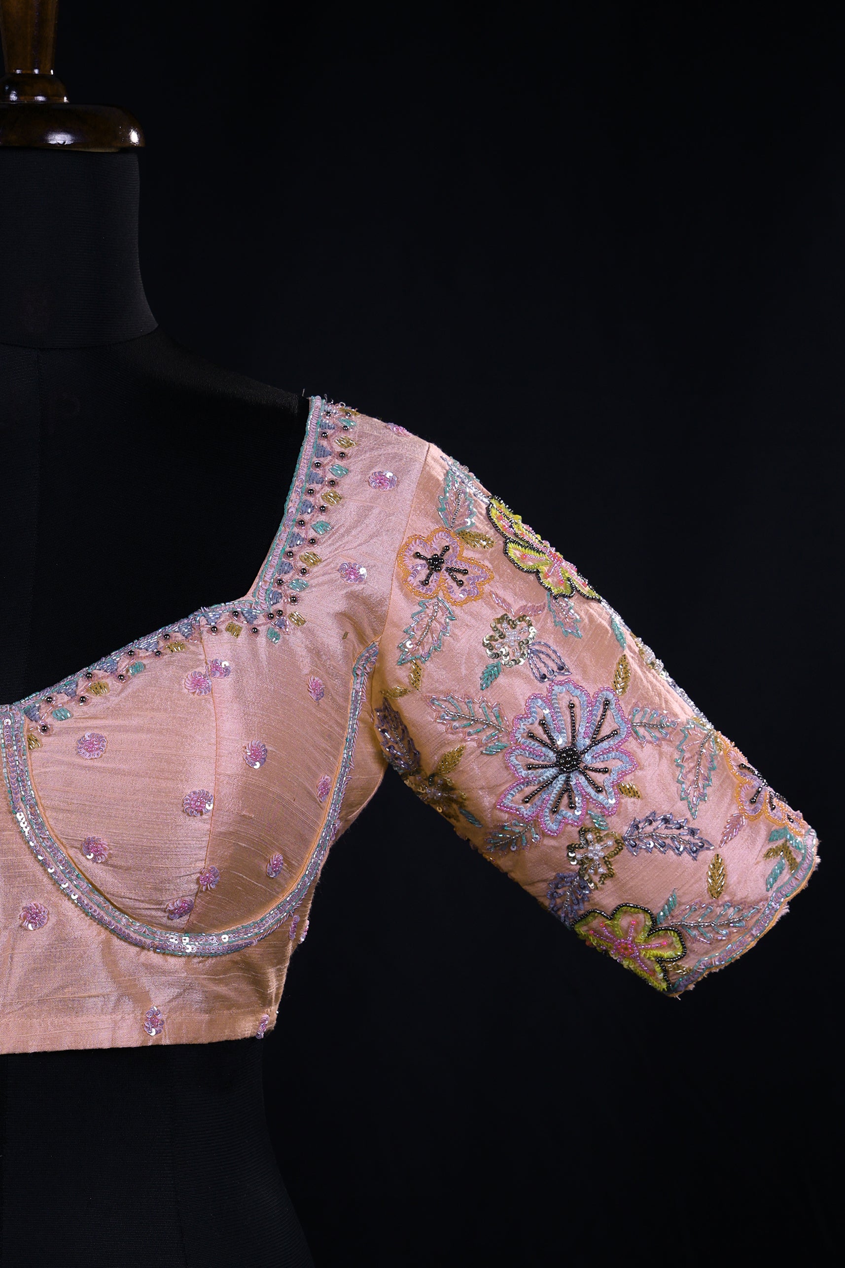 Raw Silk Zardsosi Work