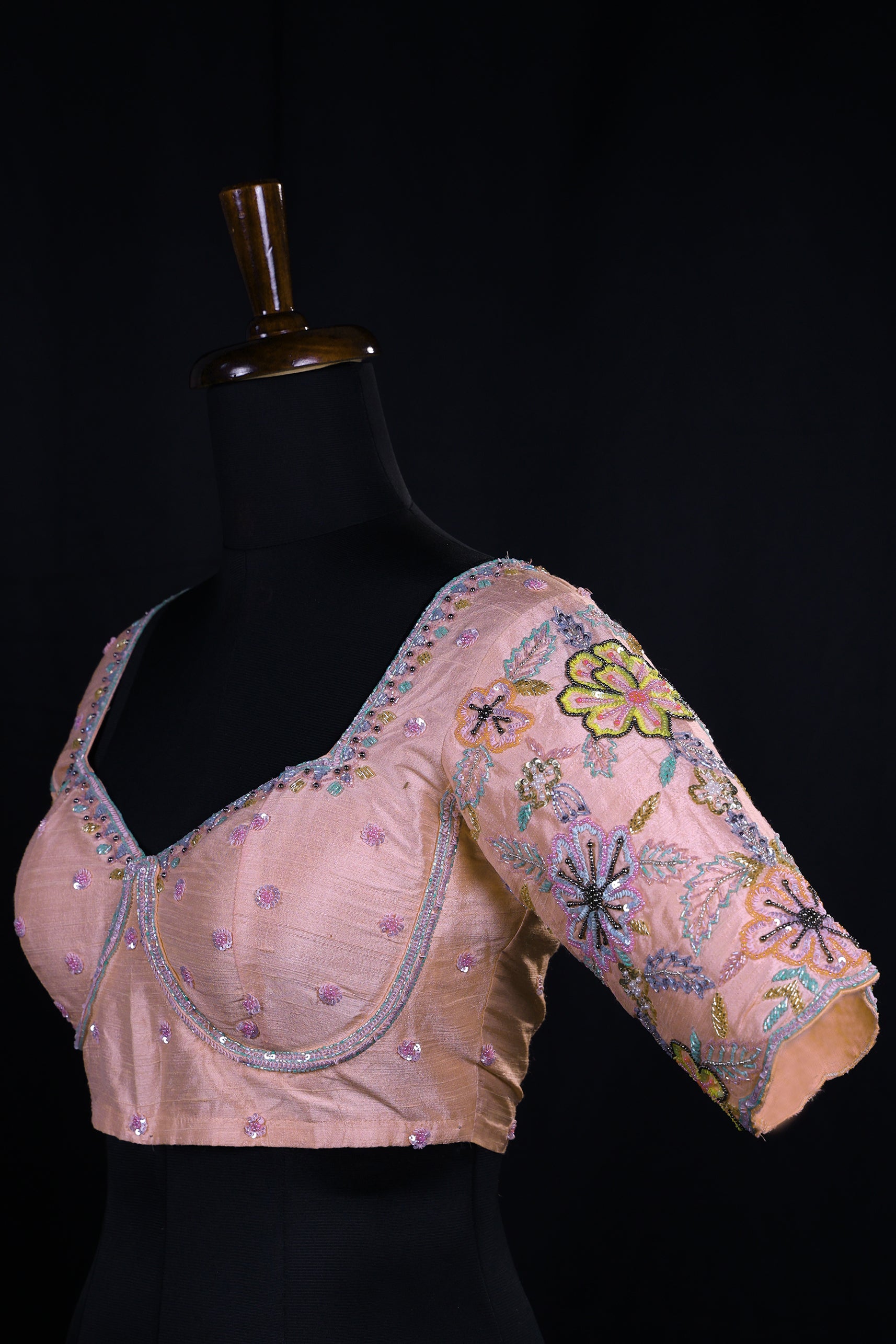 Raw Silk Zardsosi Work