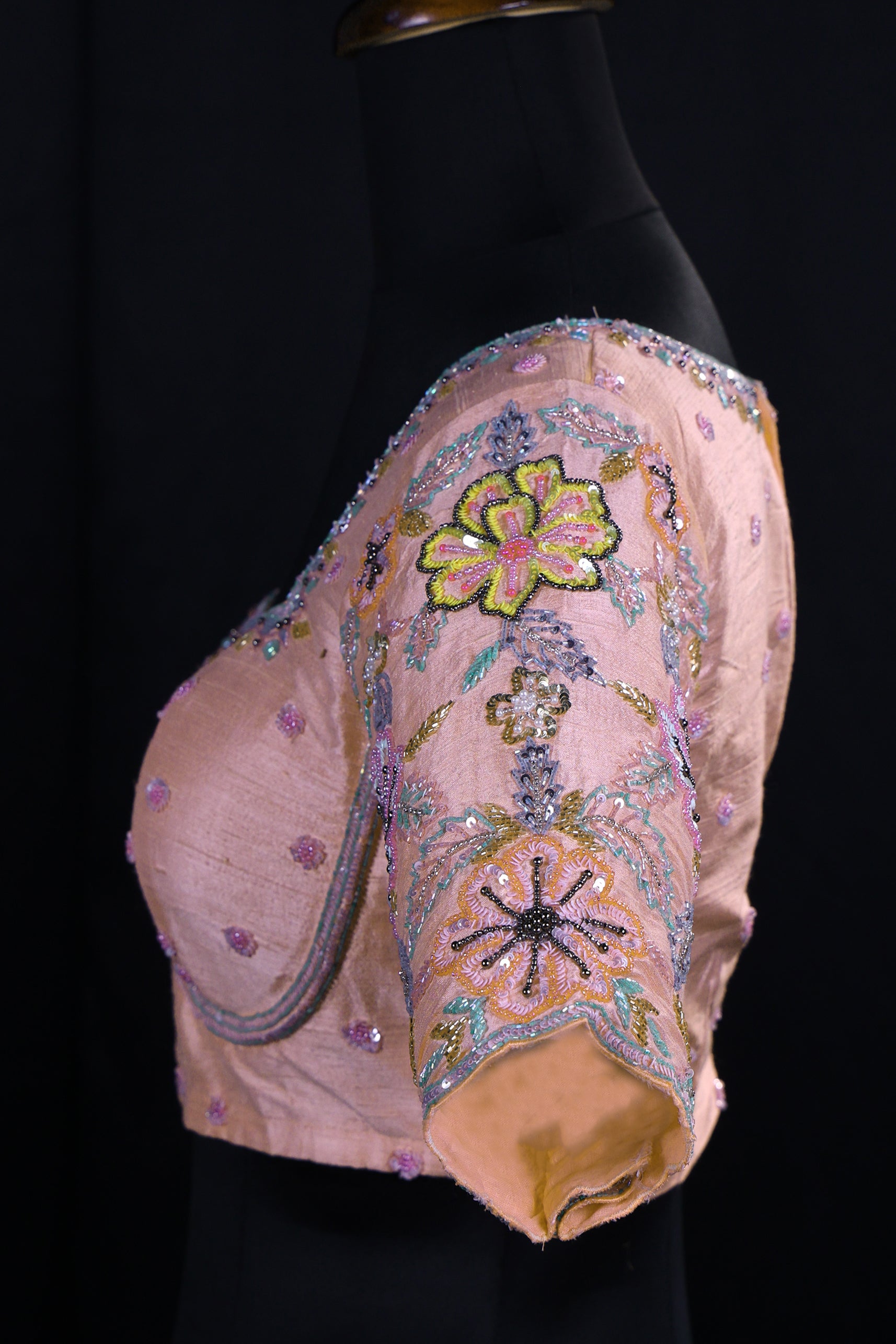 Raw Silk Zardsosi Work