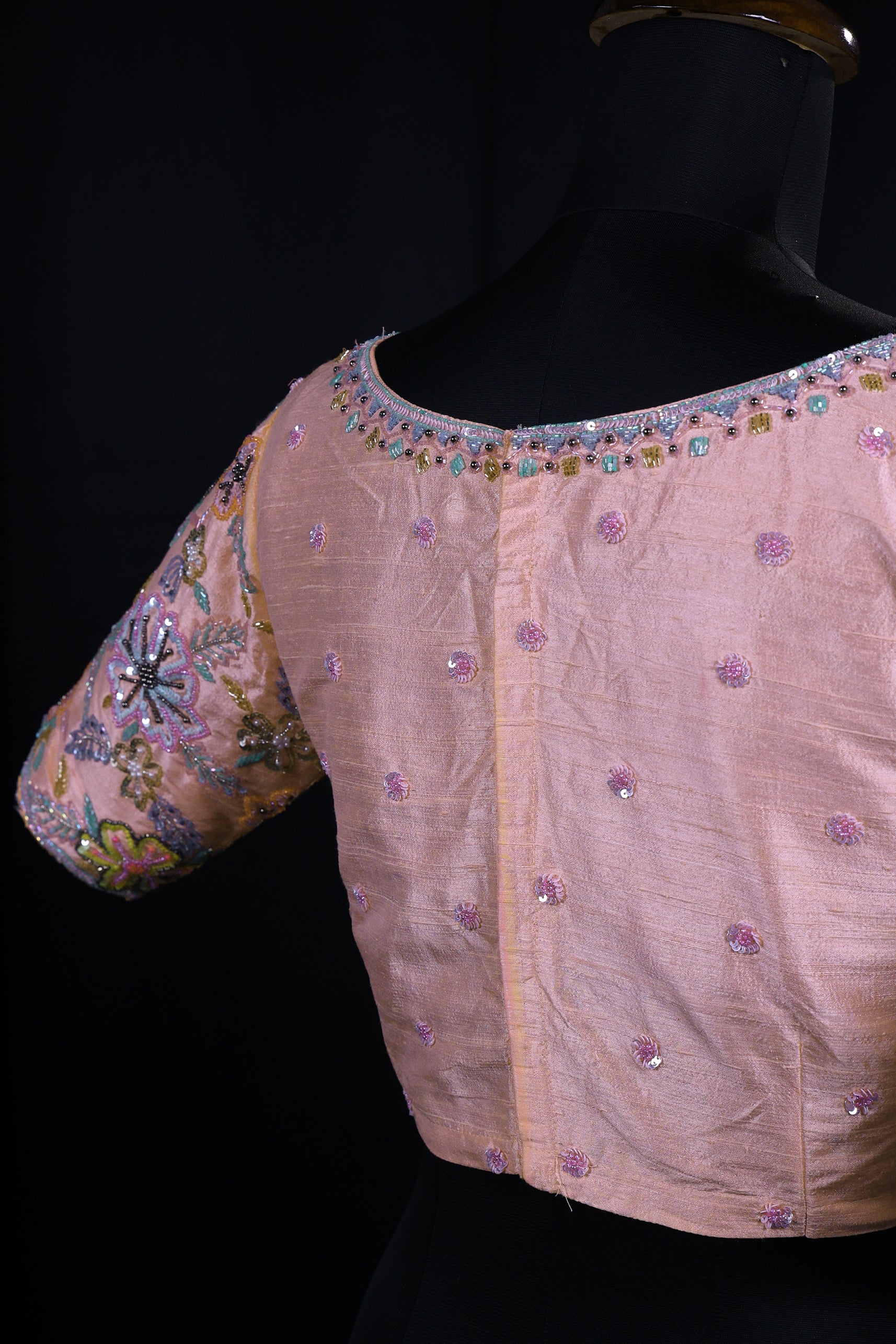Raw Silk Zardsosi Work
