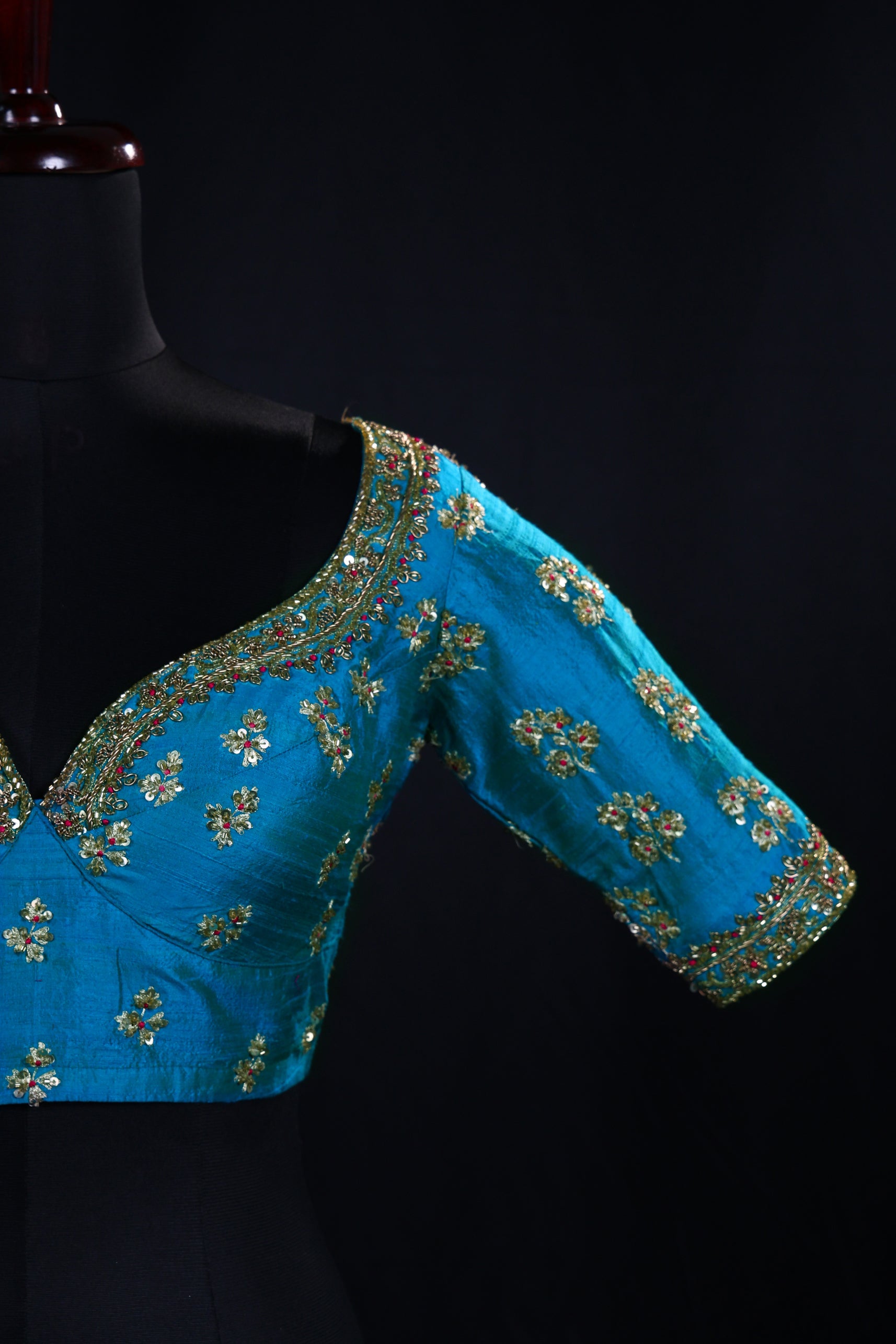 Raw Silk Zardosi Work