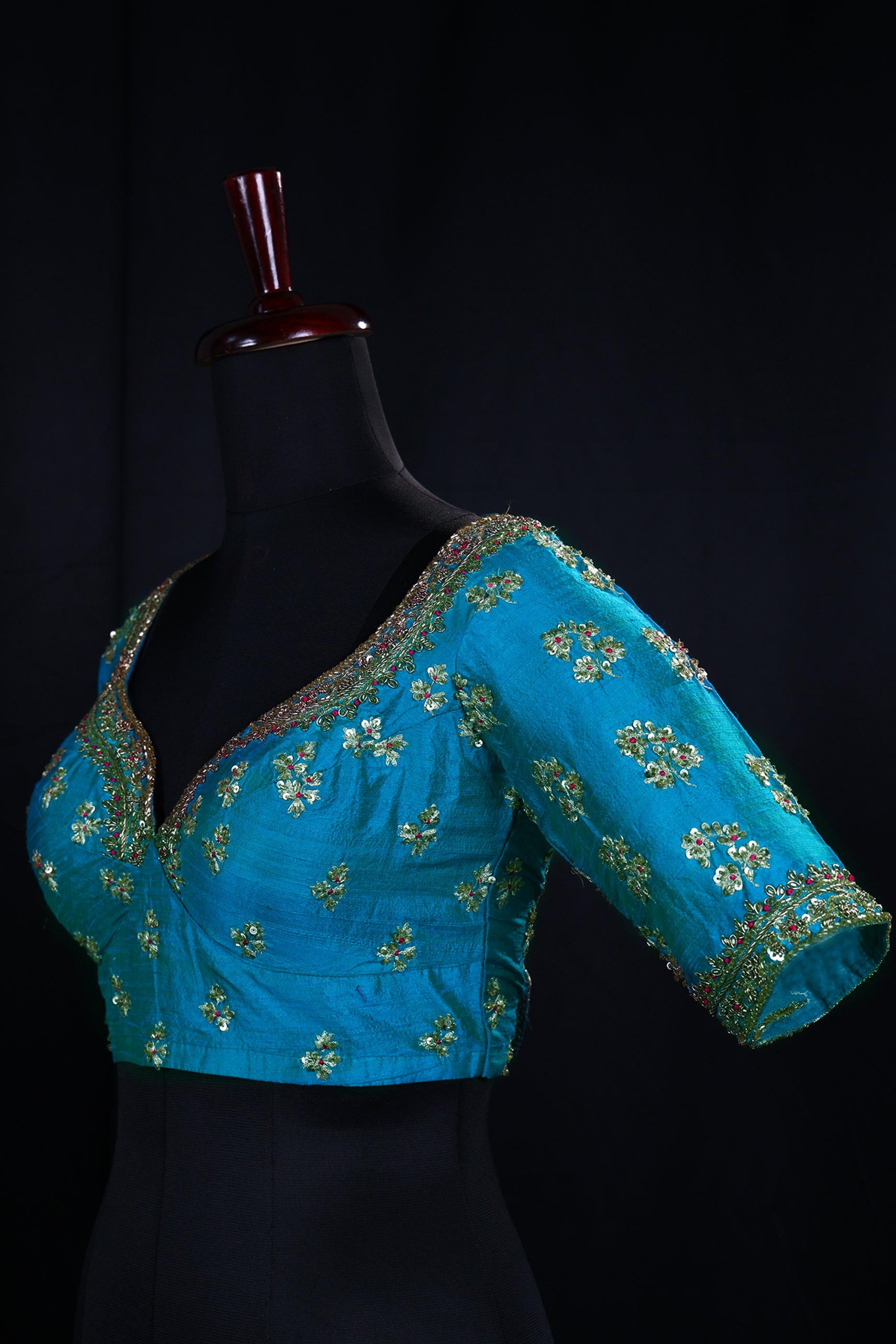 Raw Silk Zardosi Work