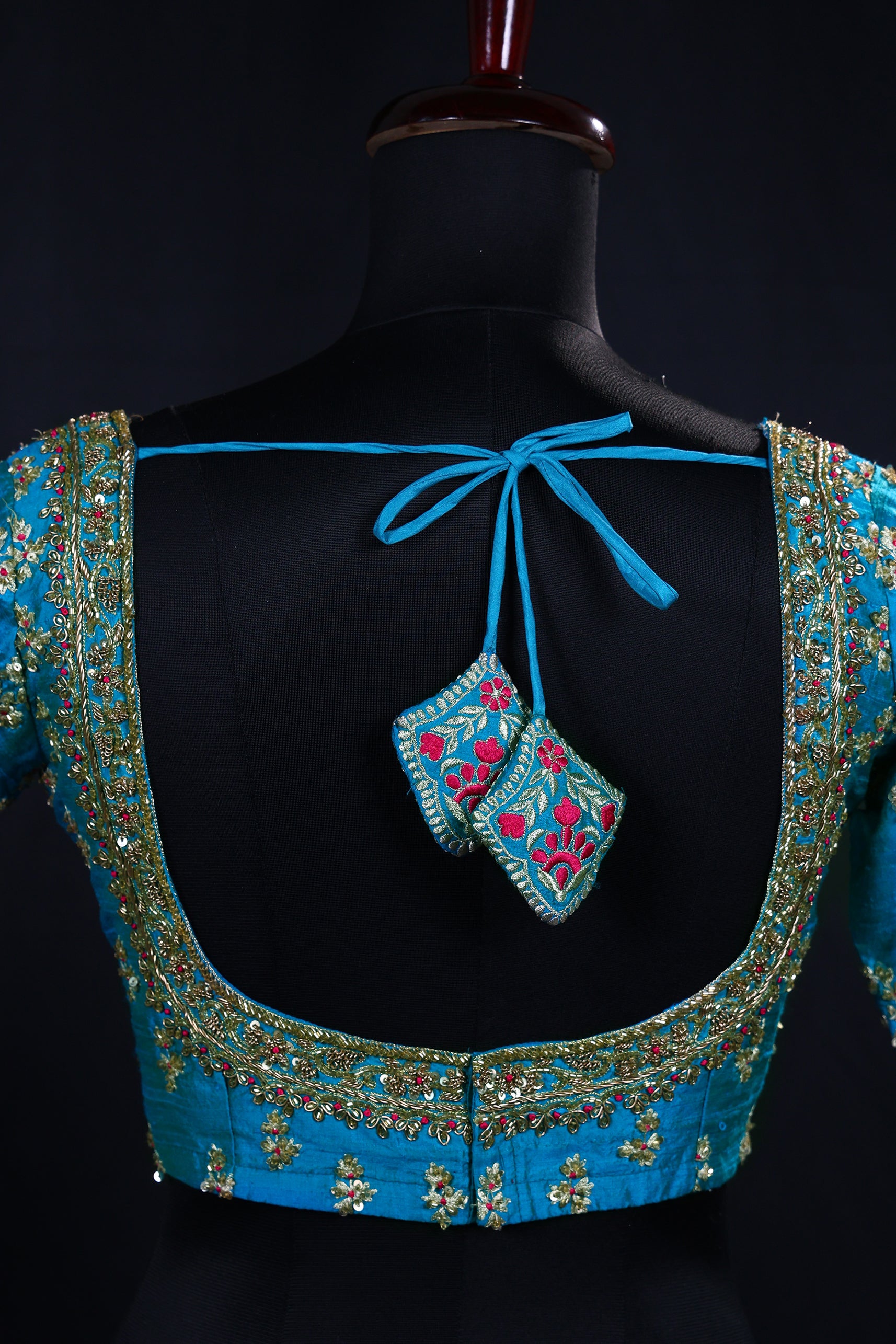 Raw Silk Zardosi Work