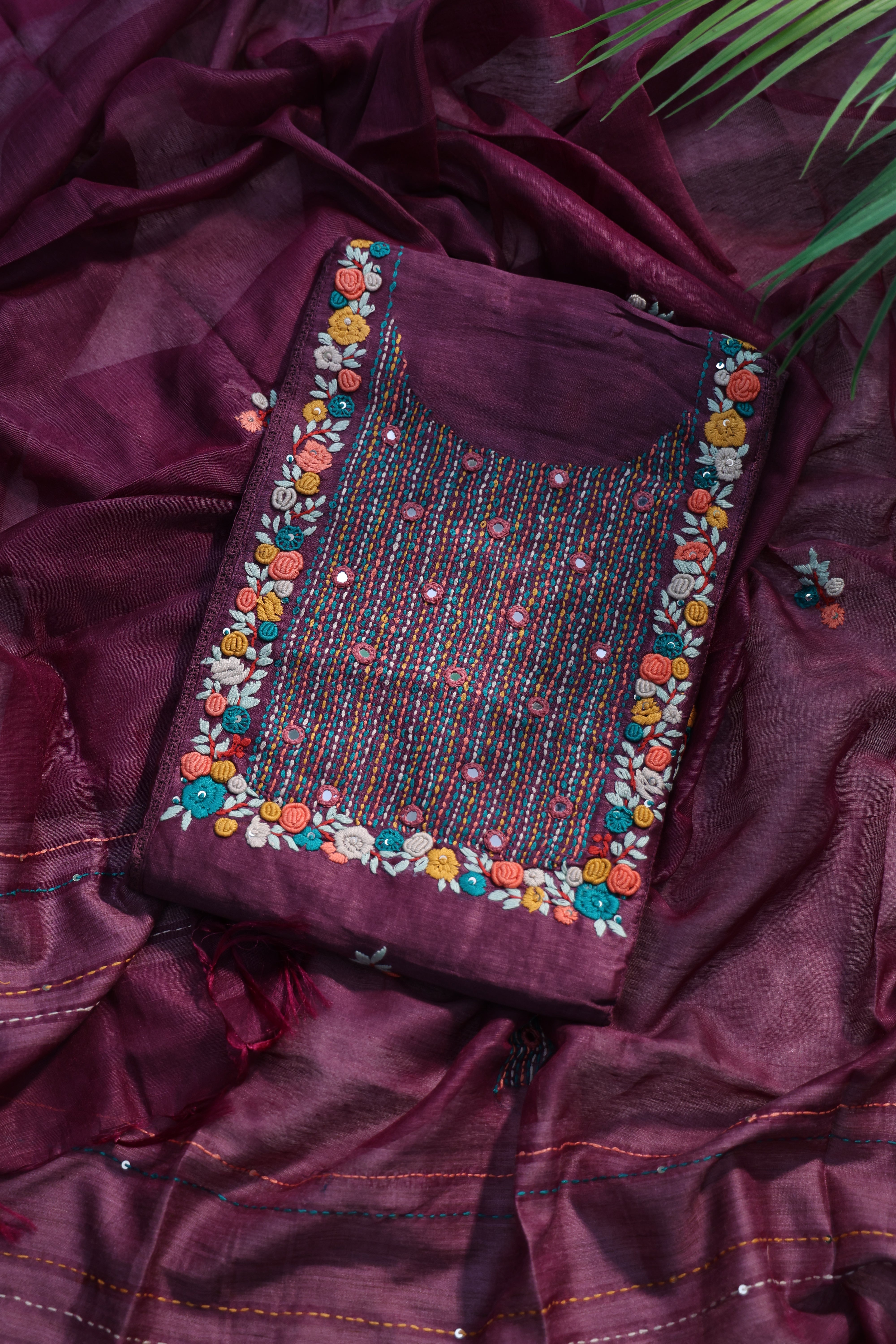 Linen Handwork Suit Piece