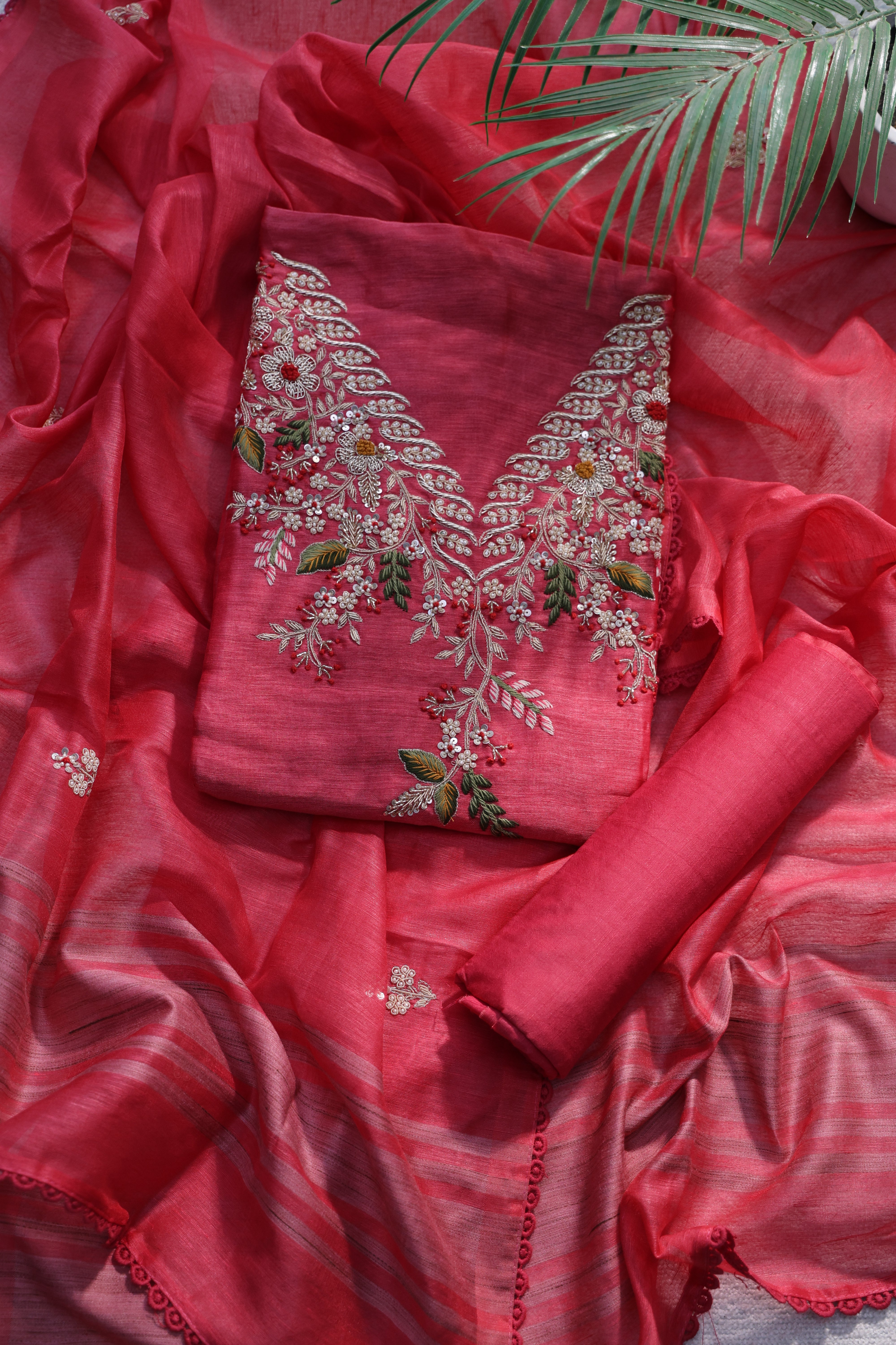 Linen Handwork Suit Piece