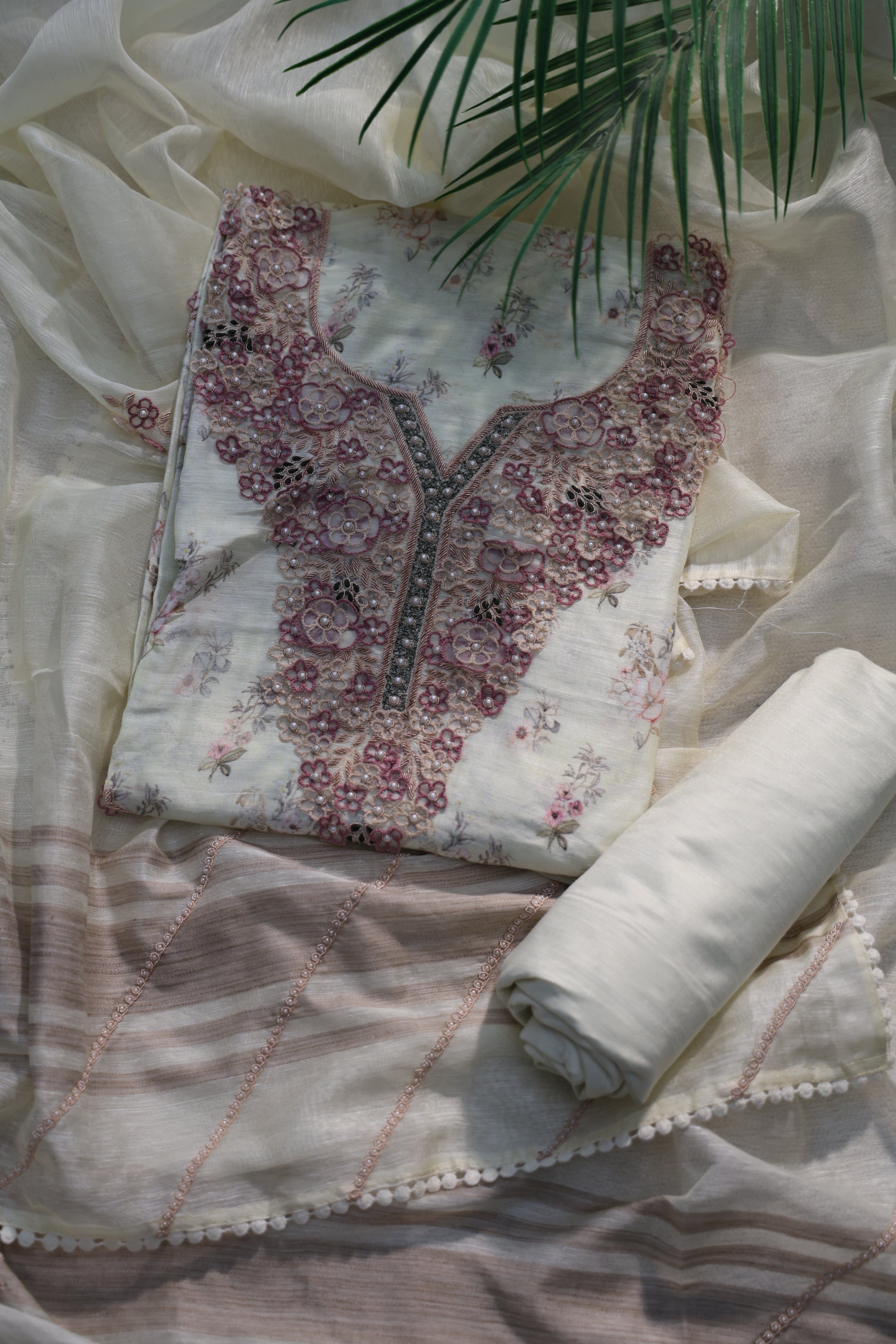 Linen Handwork Suit Piece