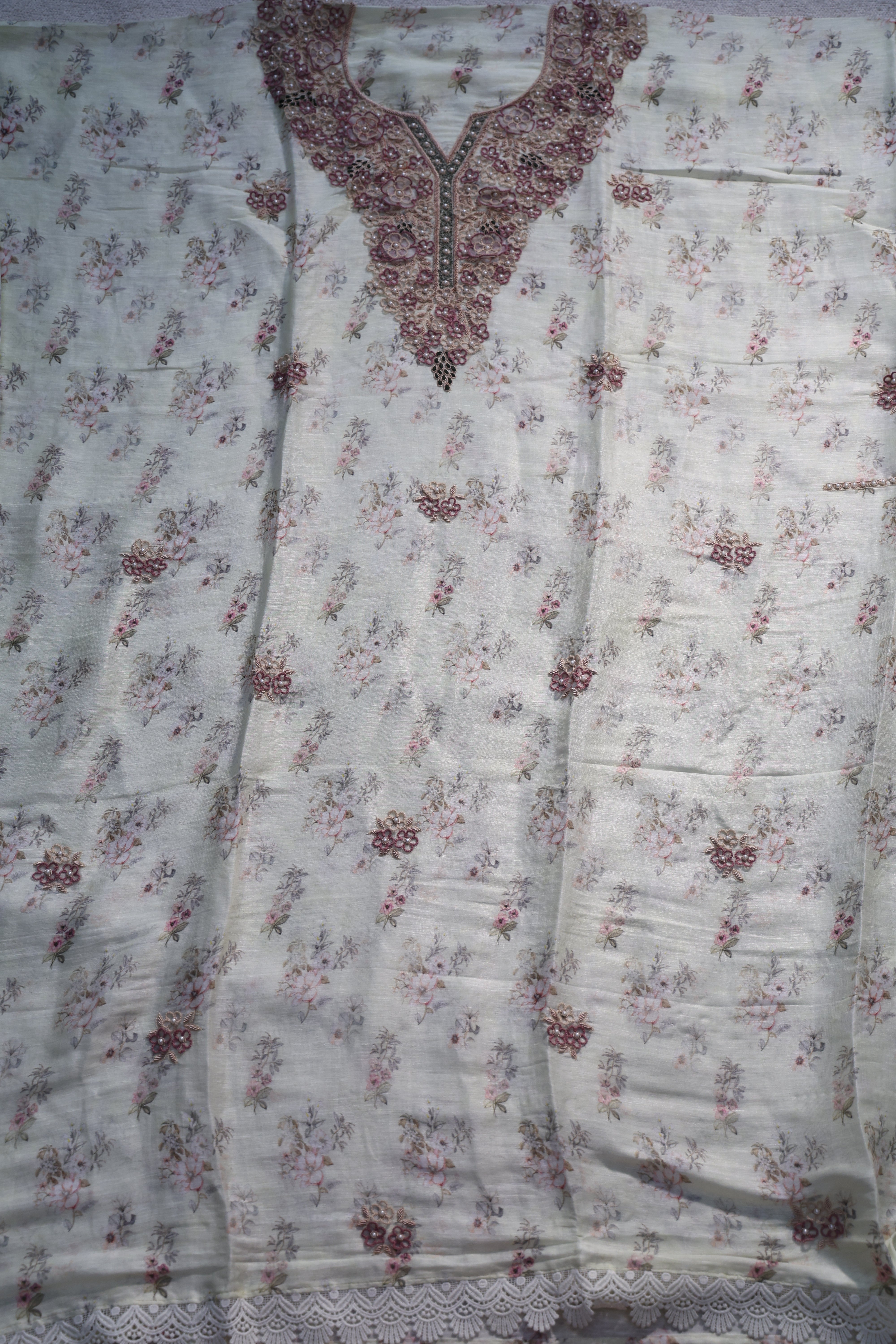 Linen Handwork Suit Piece