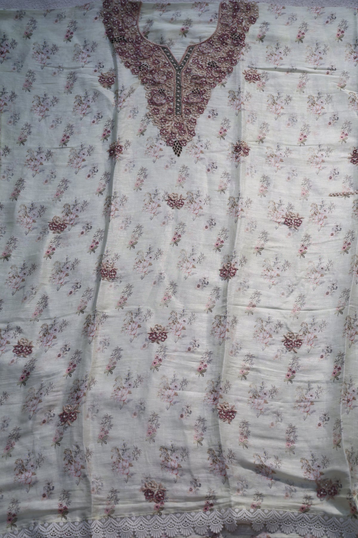 Linen Handwork Suit Piece