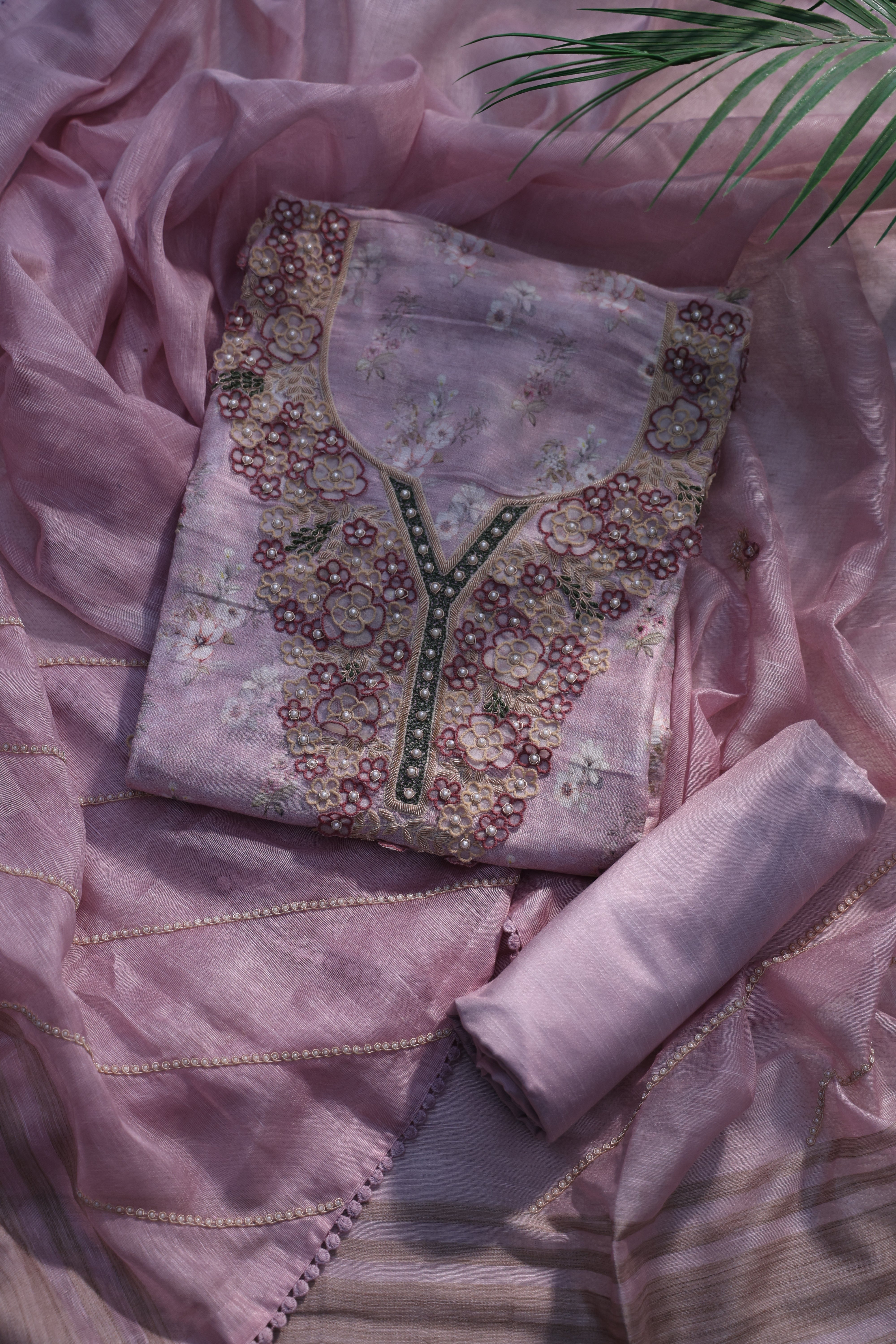 Linen Handwork Suit Piece