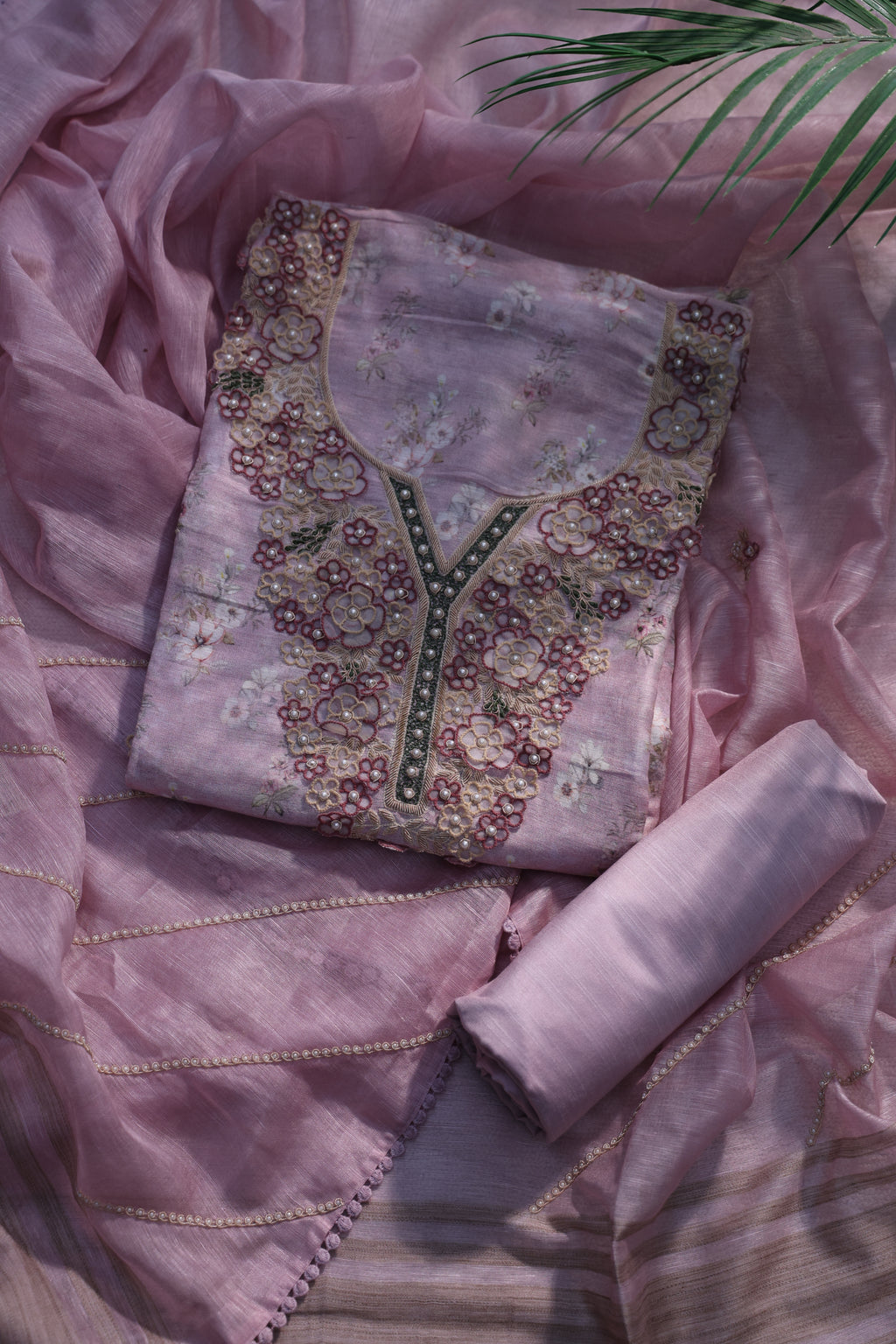 Linen Handwork Suit Piece
