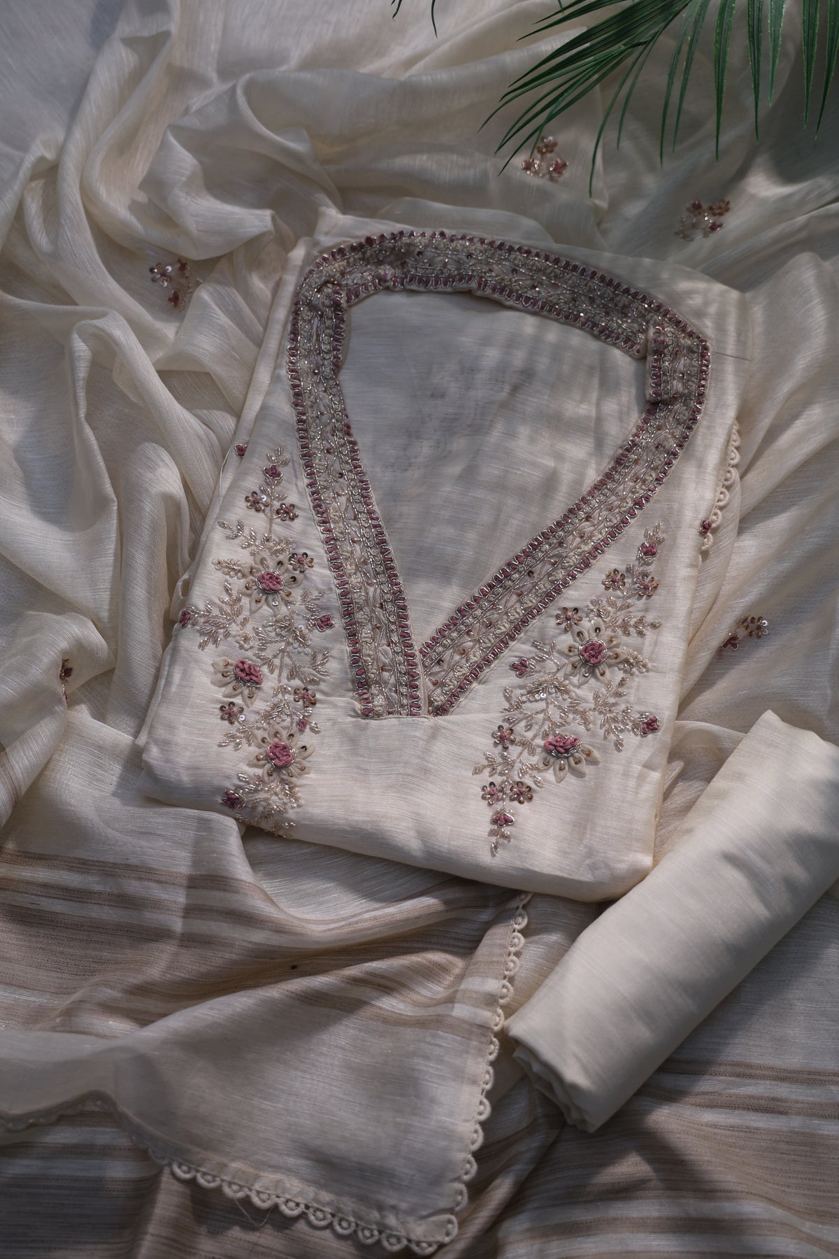 Linen Handwork Suit Piece