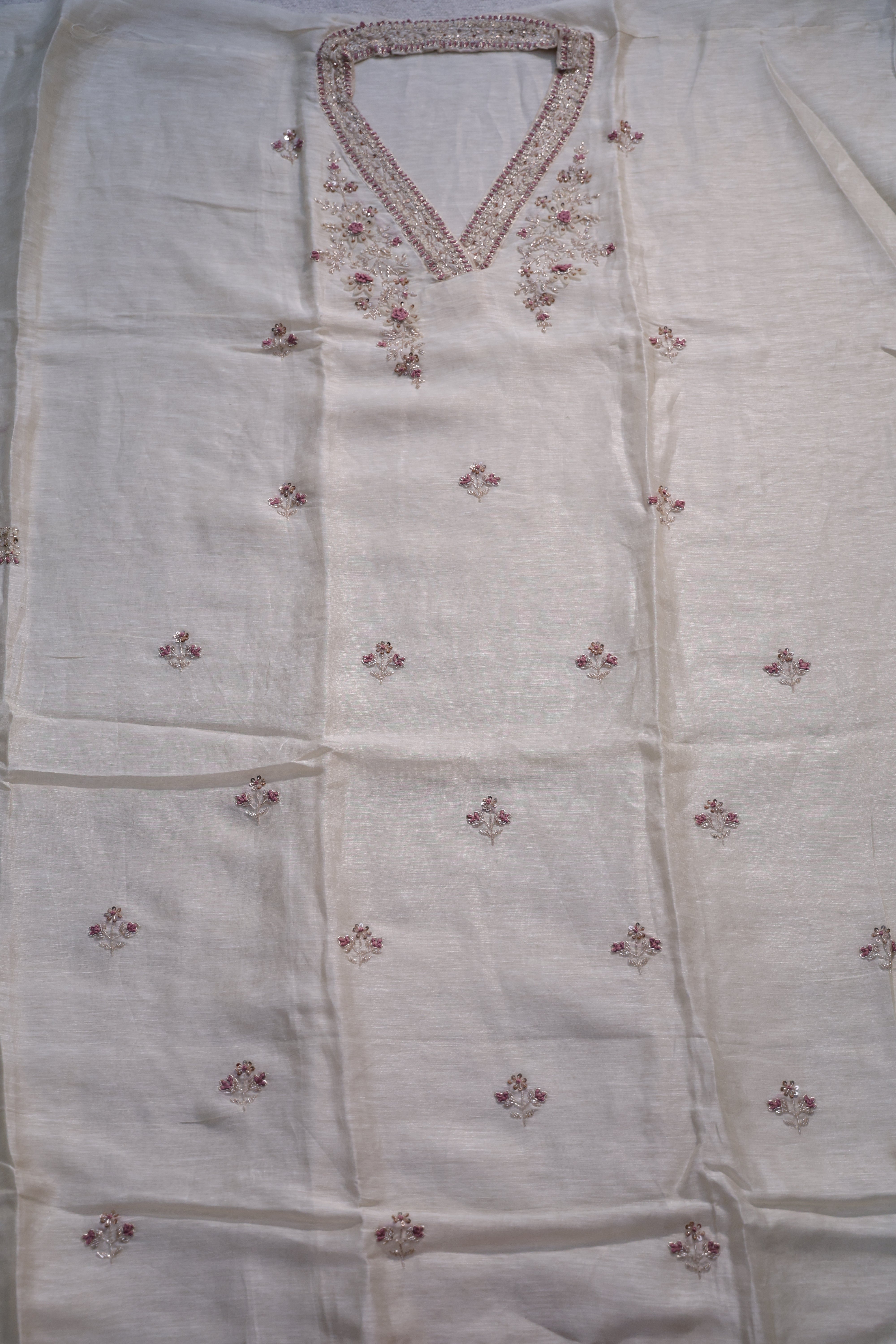 Linen Handwork Suit Piece
