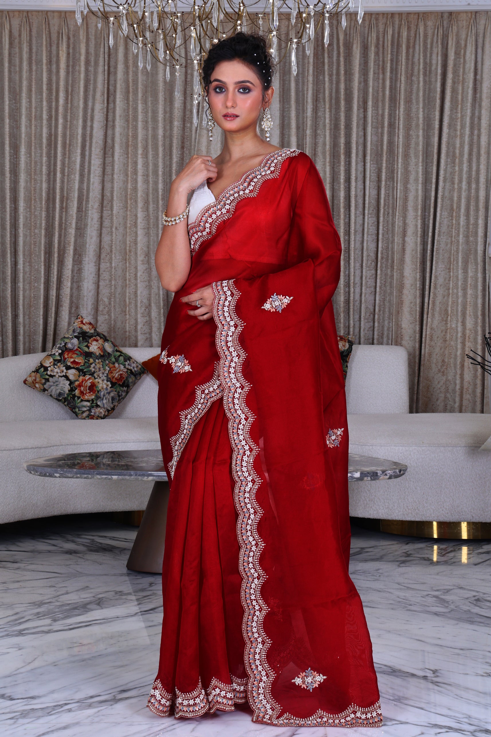 Organza Zardosi Work