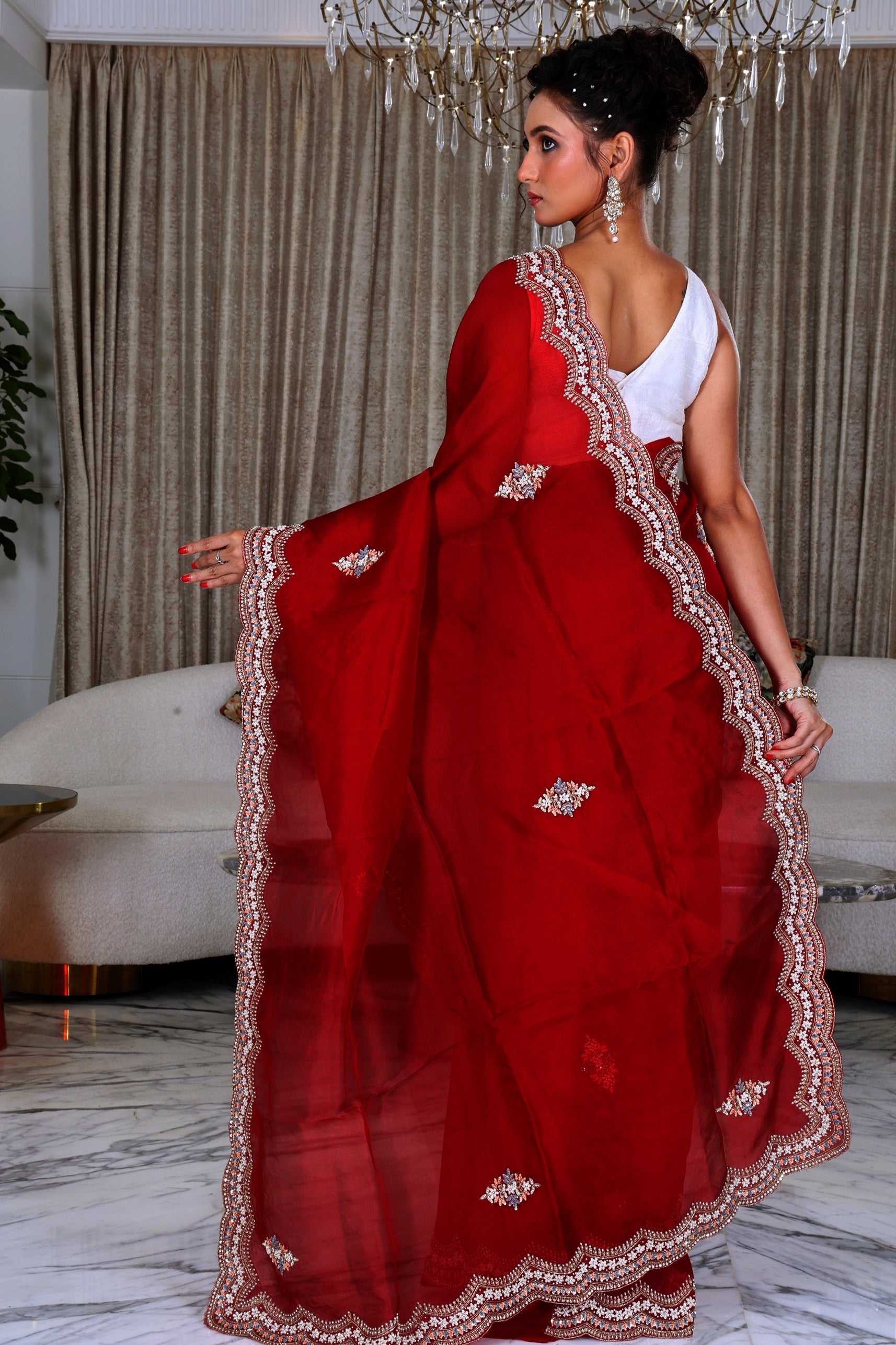 Organza Zardosi Work