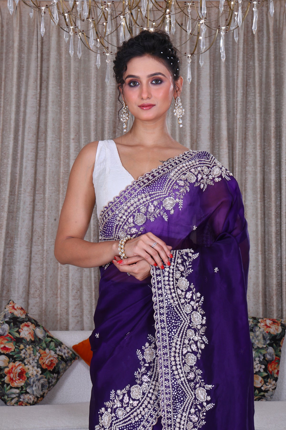 Organza Zardosi Work