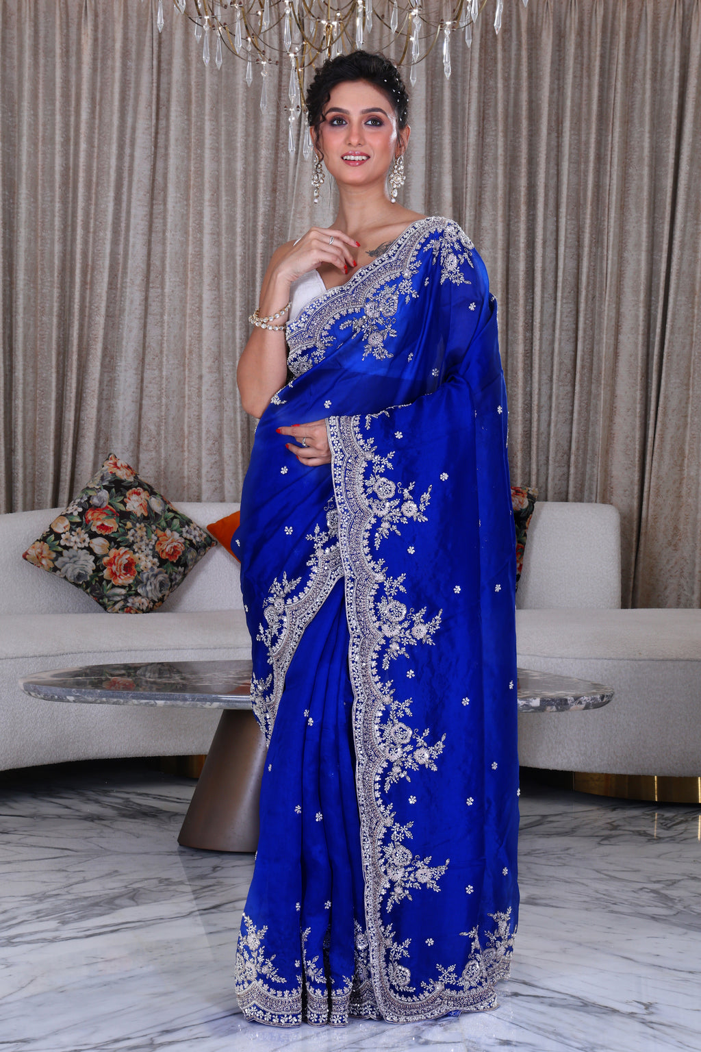 Pure Organza Zardosi Work