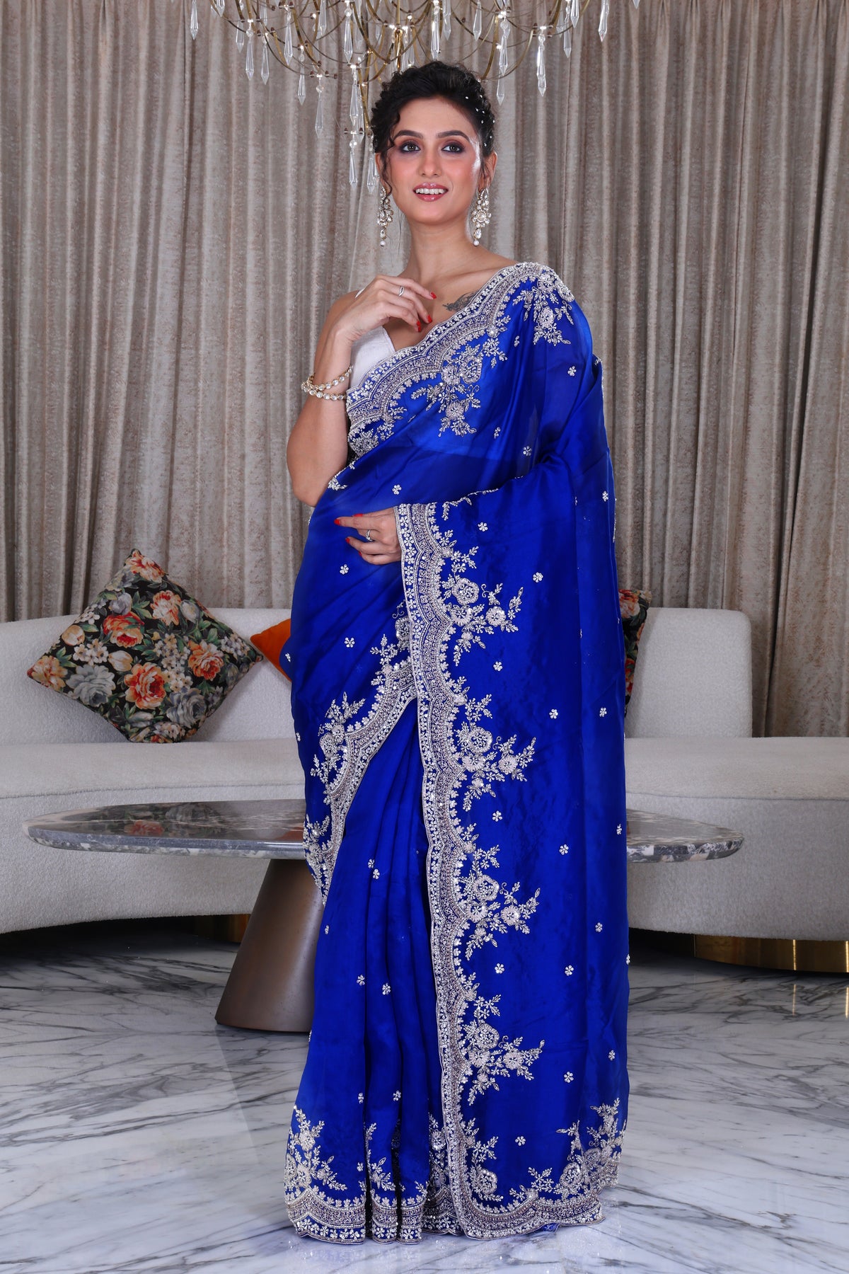 Pure Organza Zardosi Work