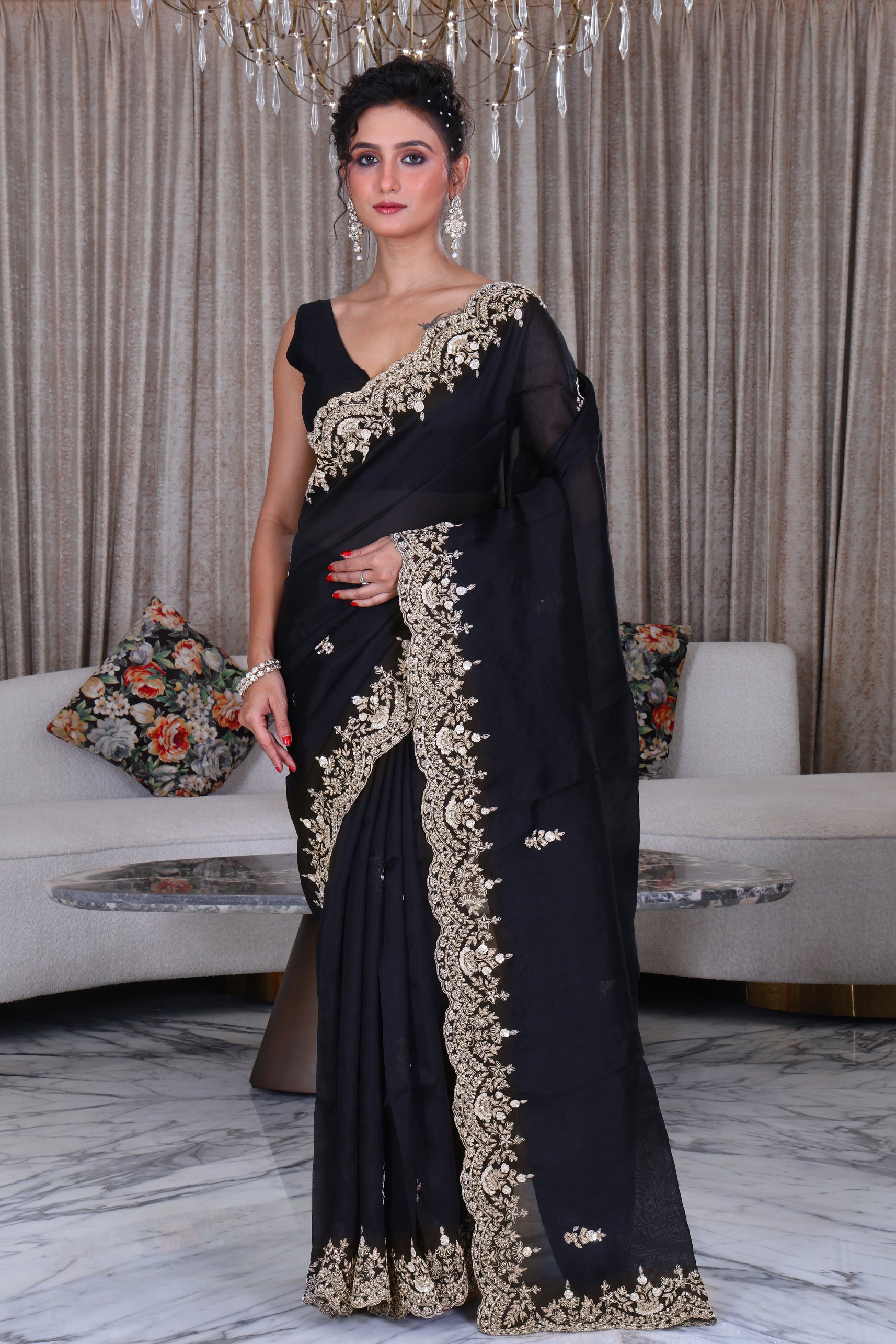 Organza Zardosi Work