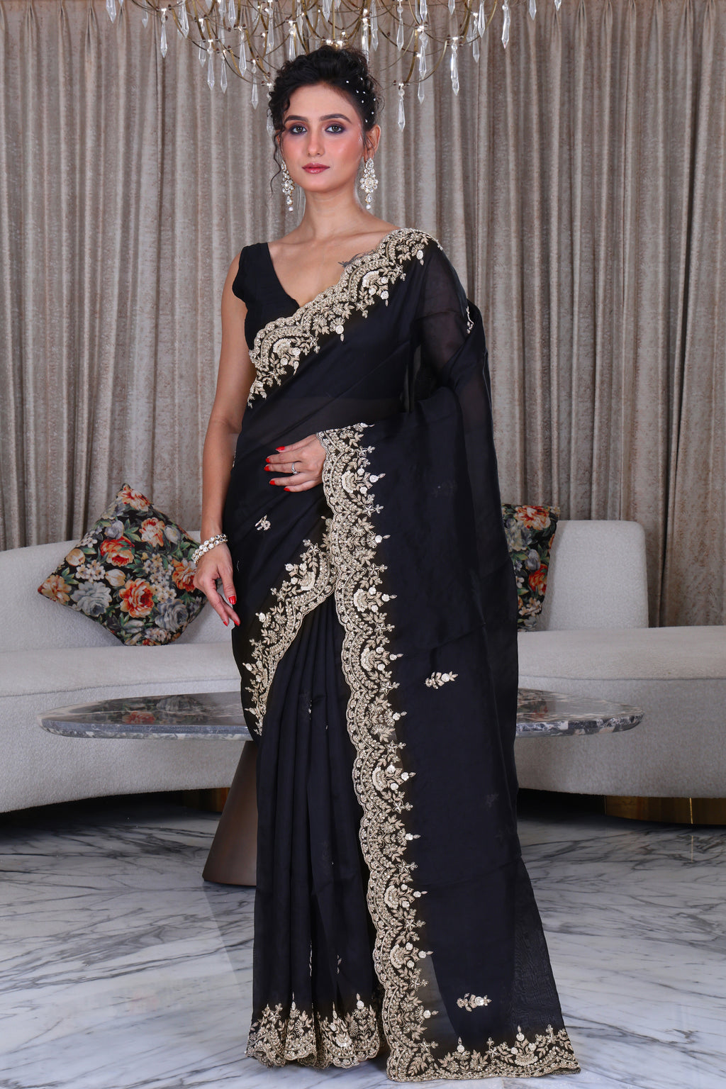 Organza Zardosi Work