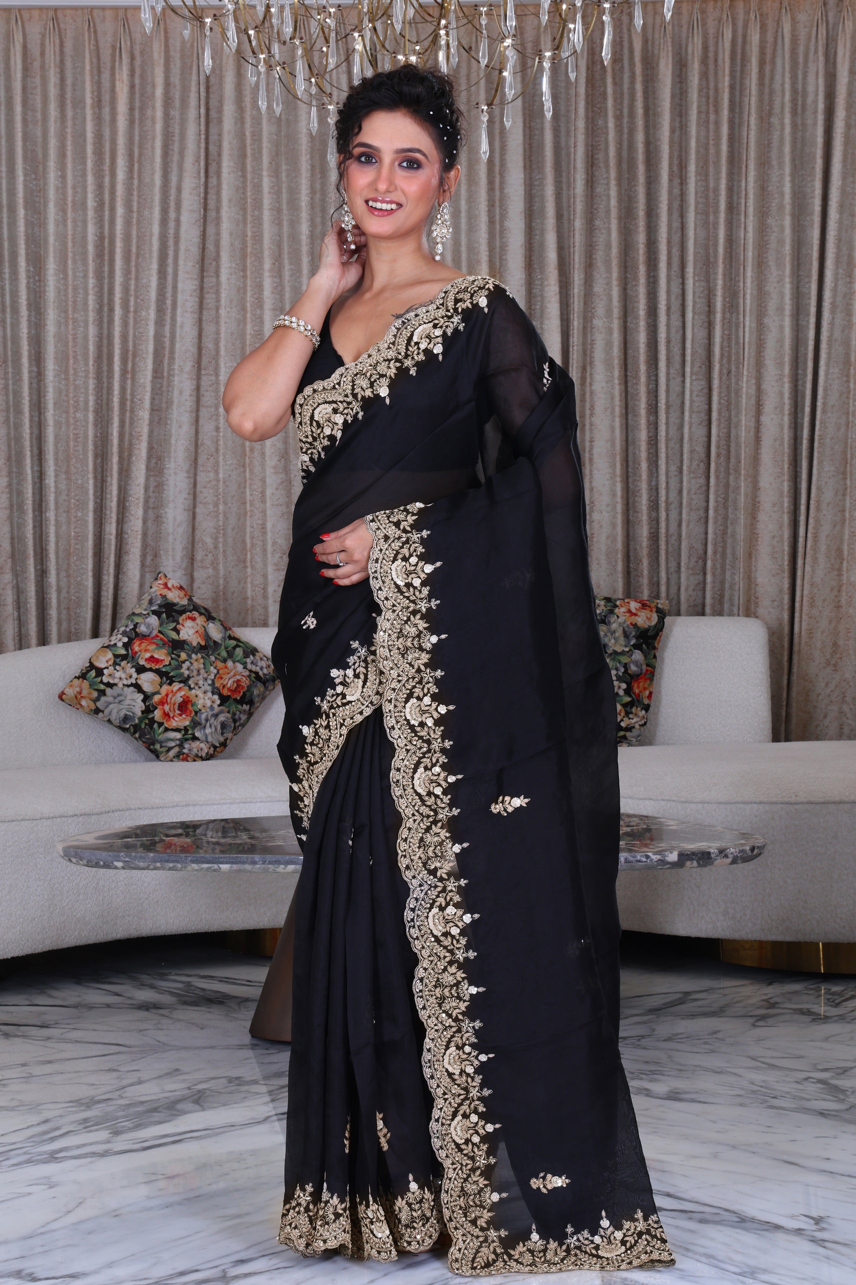 Organza Zardosi Work