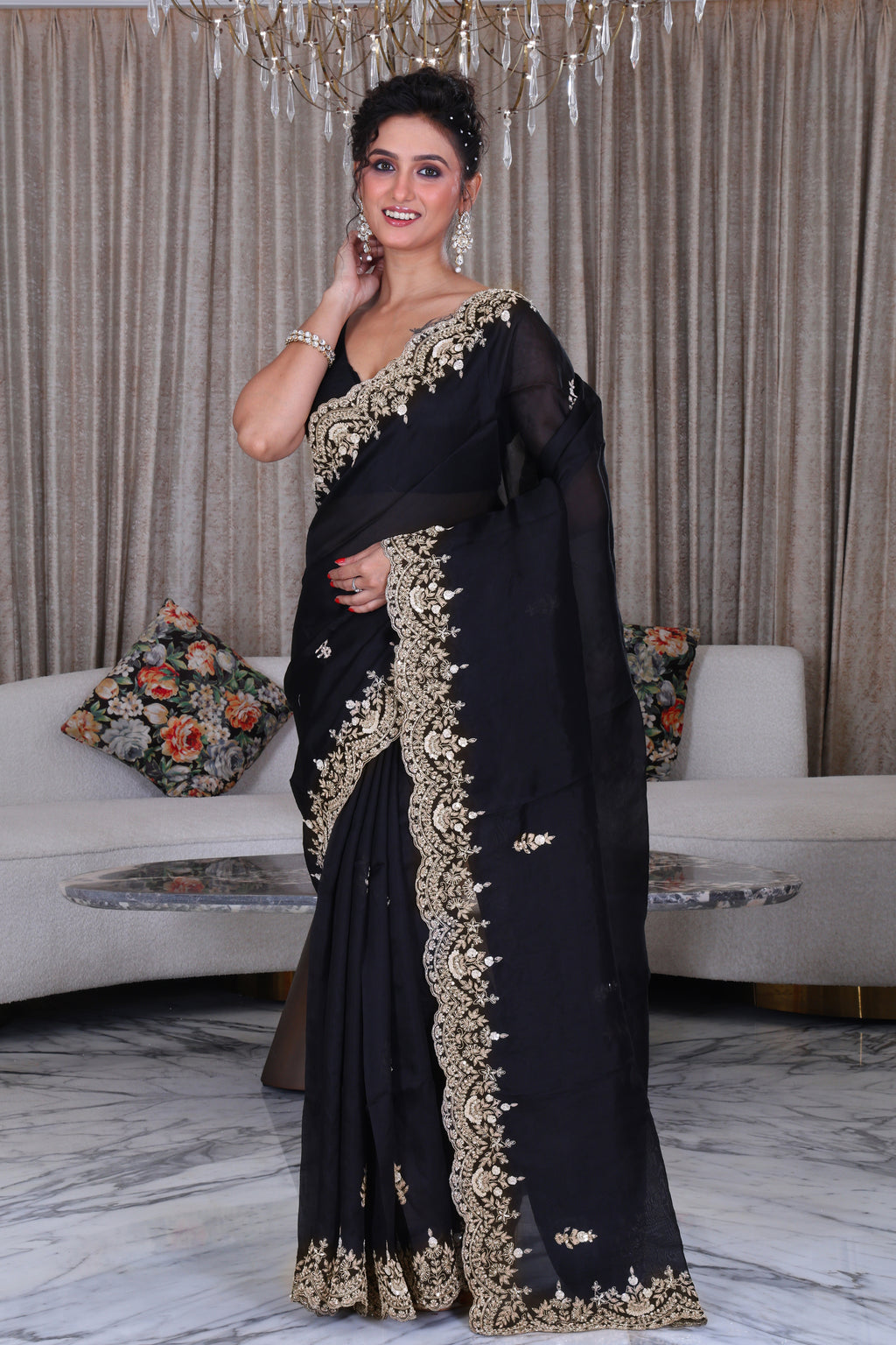 Organza Zardosi Work