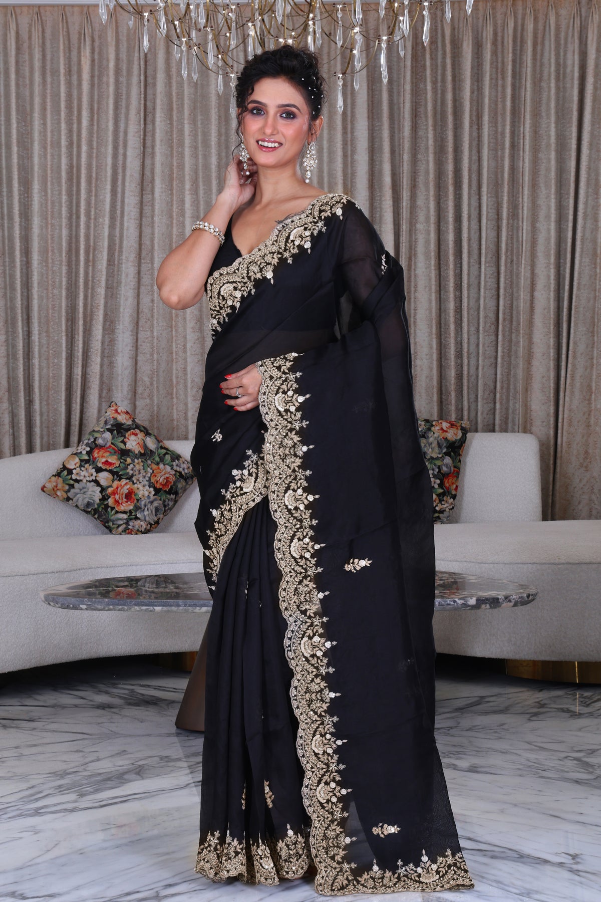 Organza Zardosi Work