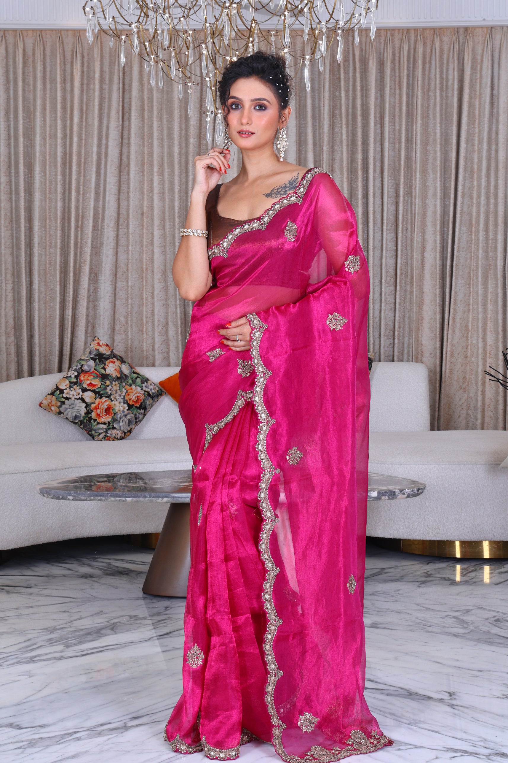 Exclusive Tissue Zardosi Work