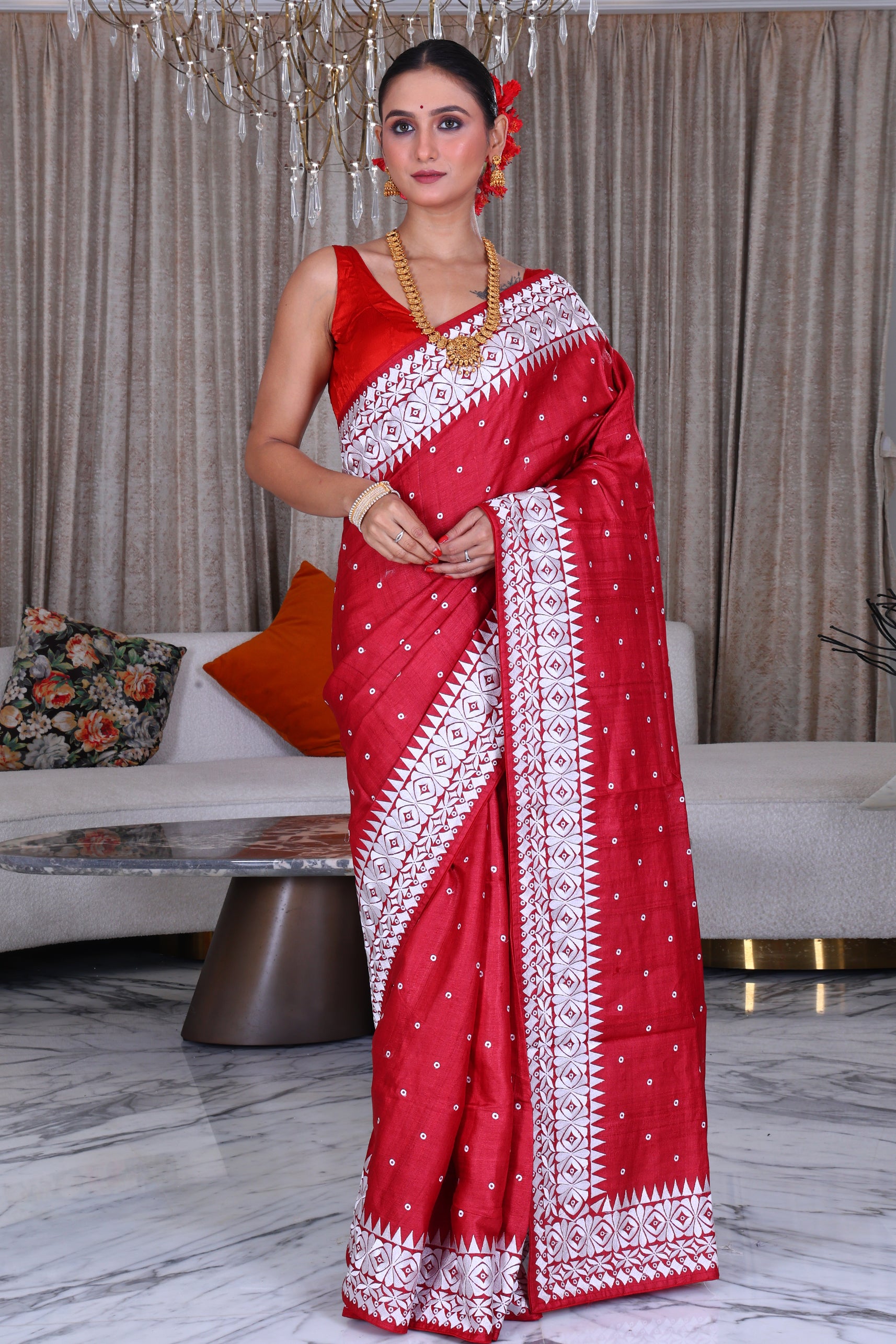 Tussar Kathiyawadi Machine Work