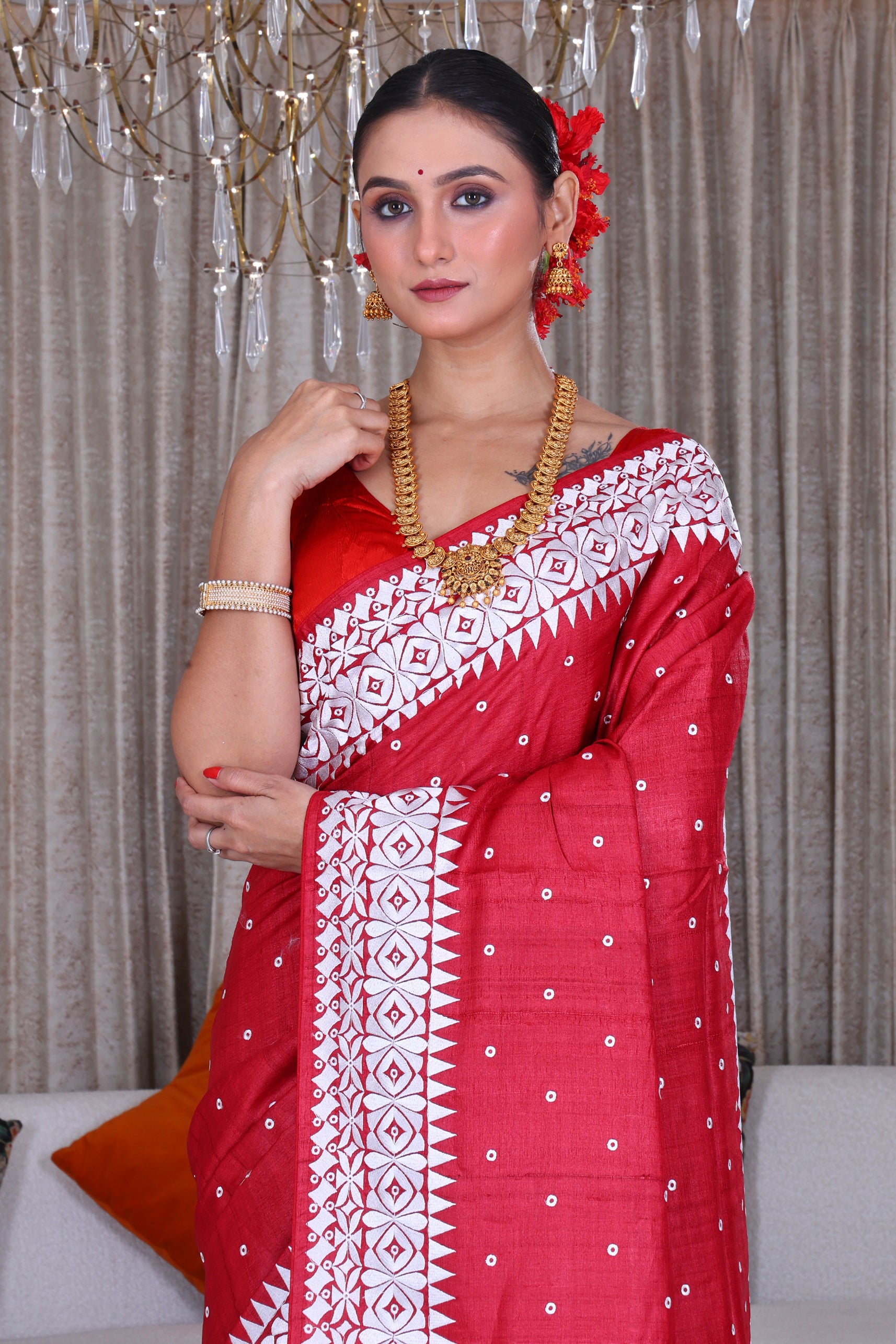 Tussar Kathiyawadi Machine Work