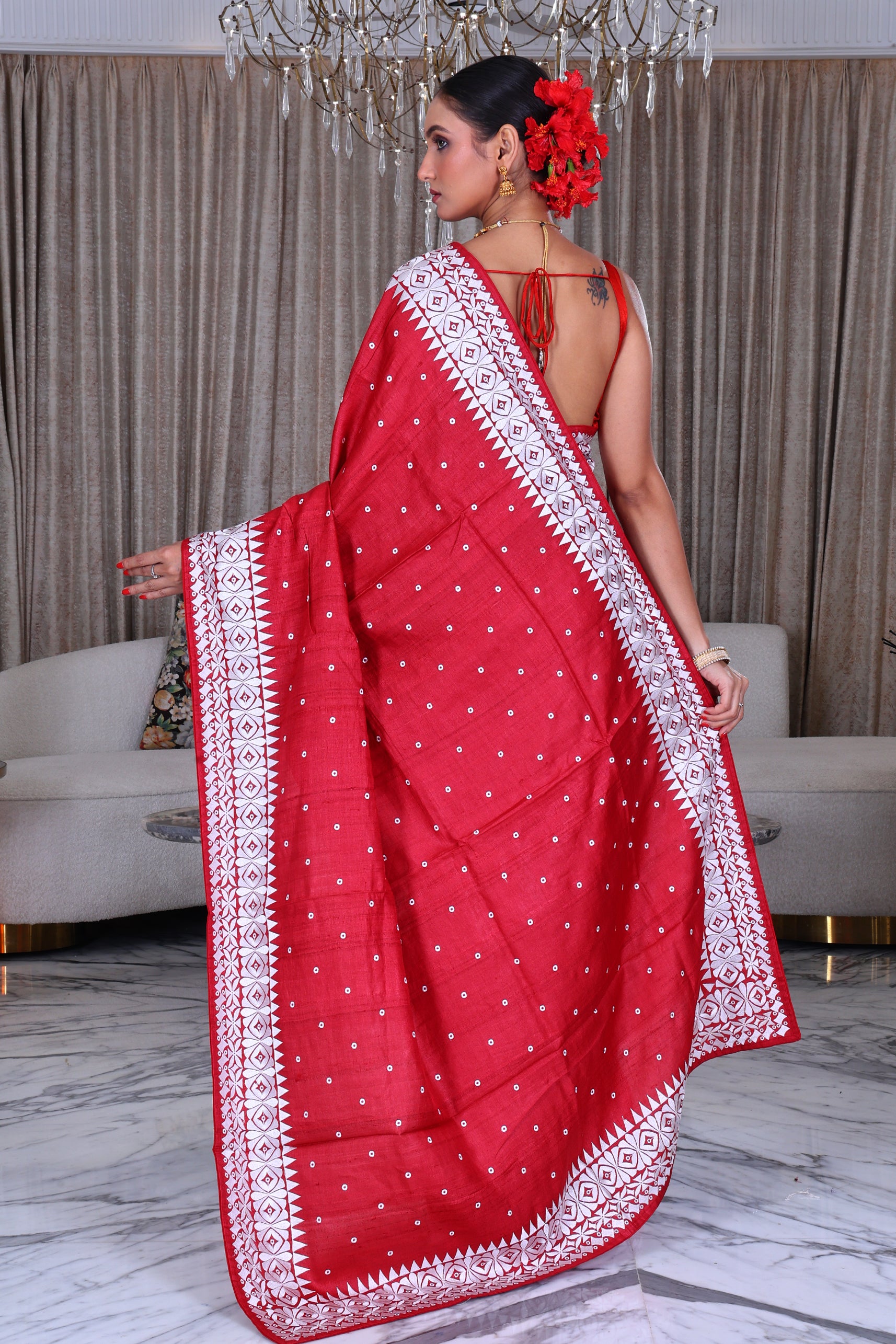 Tussar Kathiyawadi Machine Work