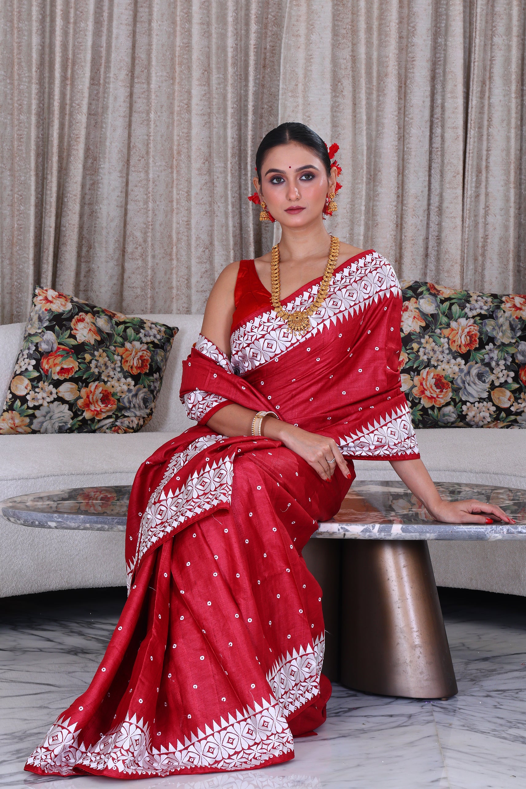 Tussar Kathiyawadi Machine Work