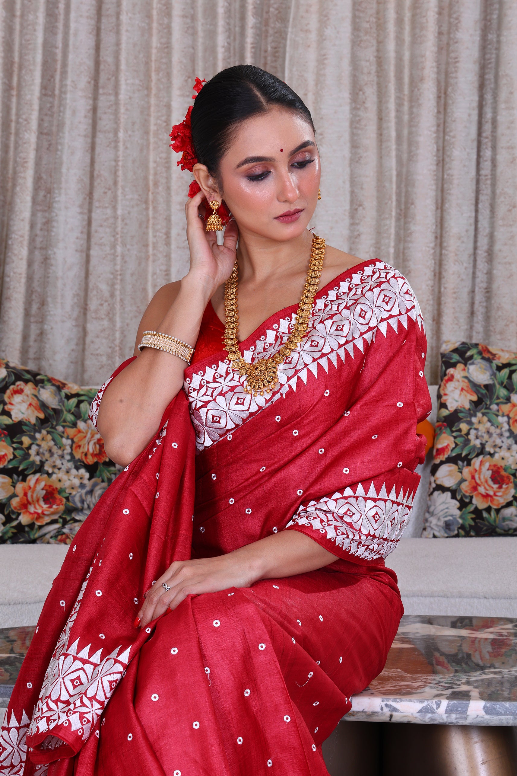 Tussar Kathiyawadi Machine Work