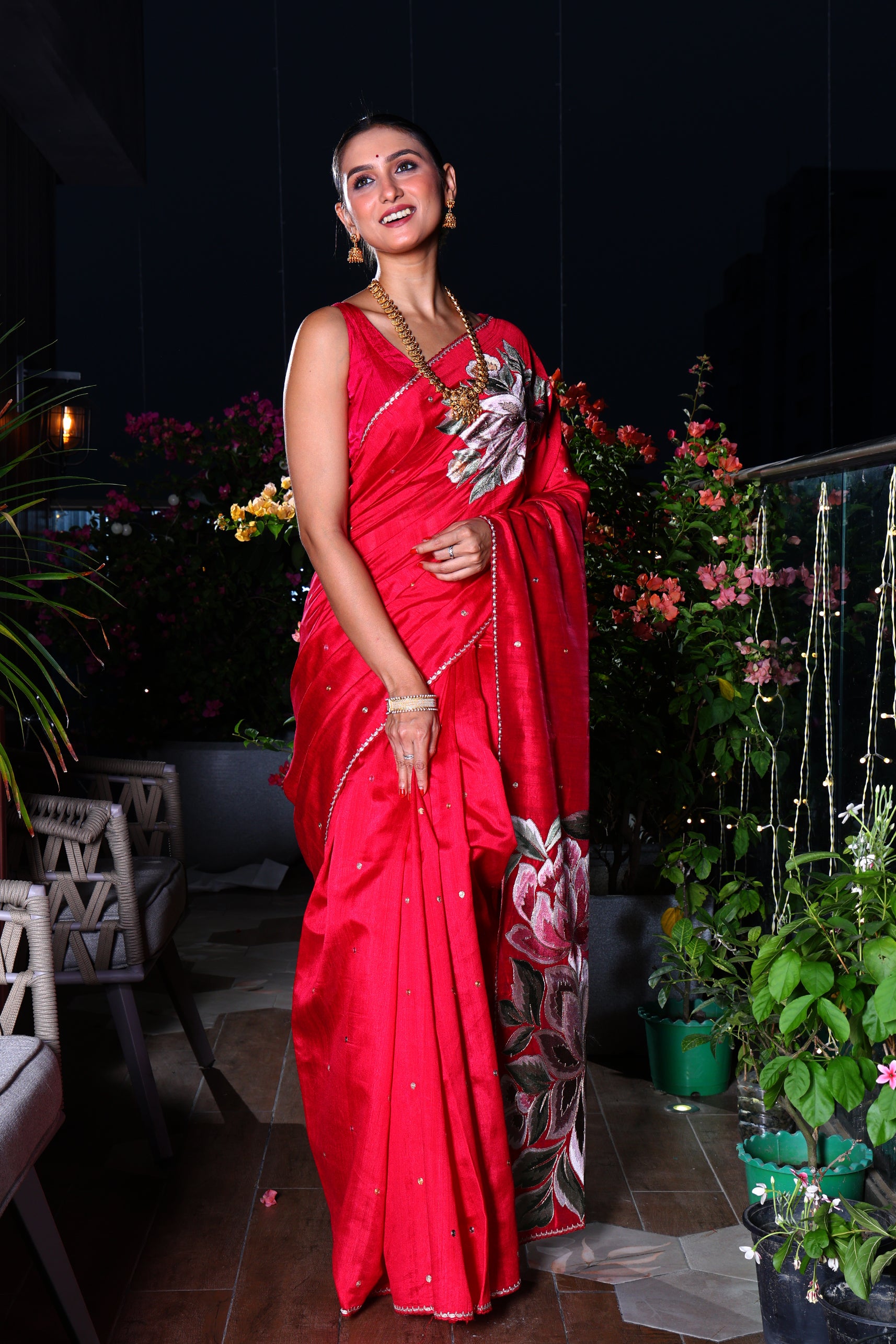 Semi Tussar Embroidery