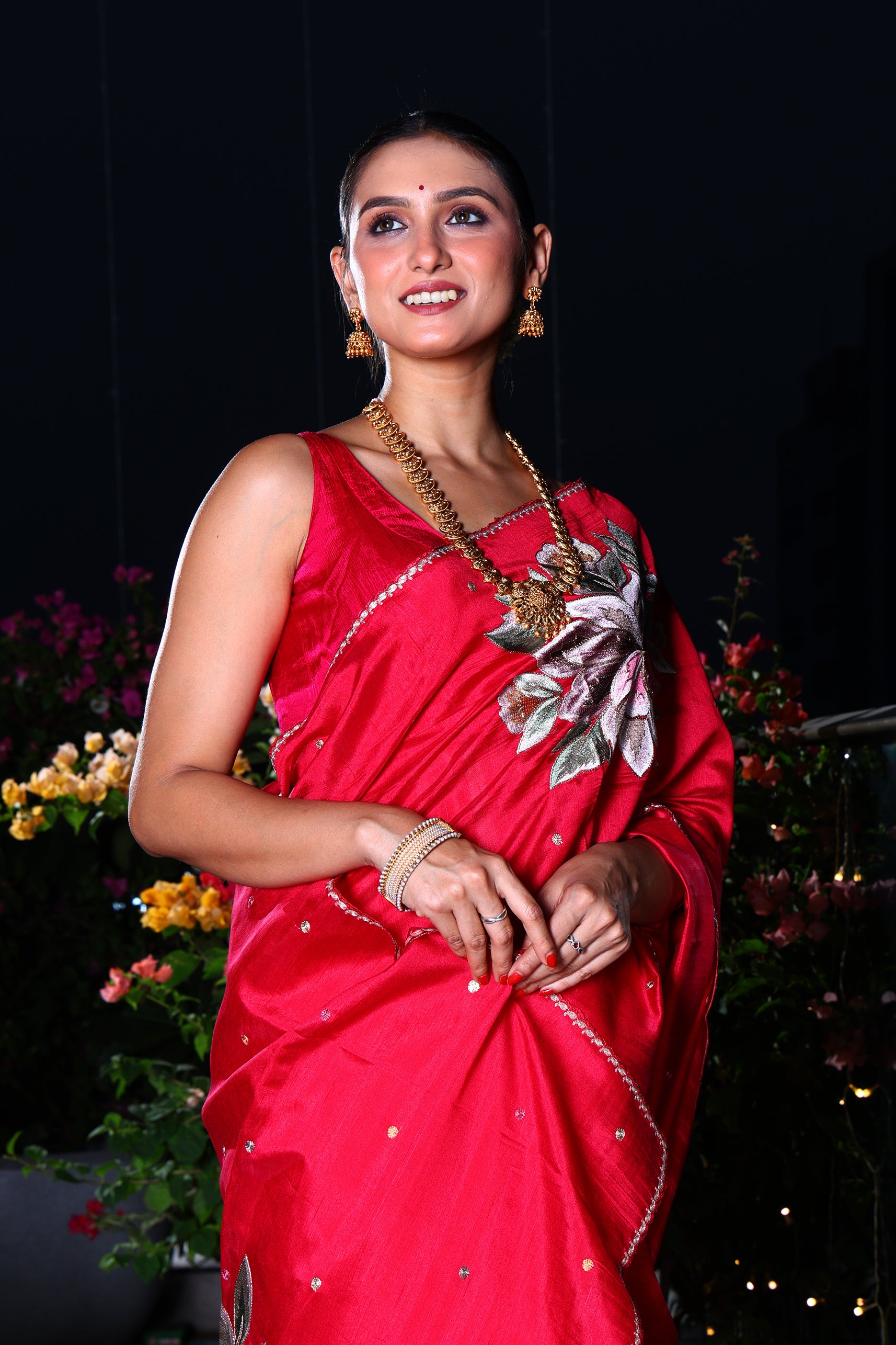 Semi Tussar Embroidery