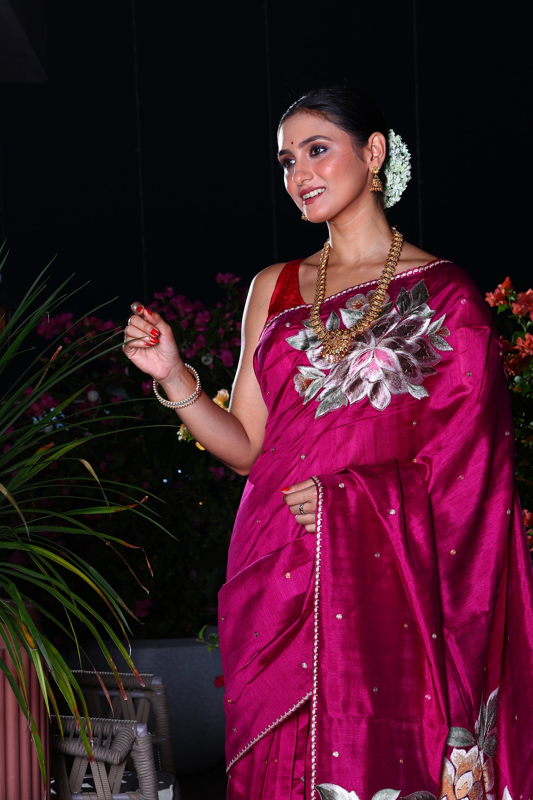 Semi Tussar Embroidery