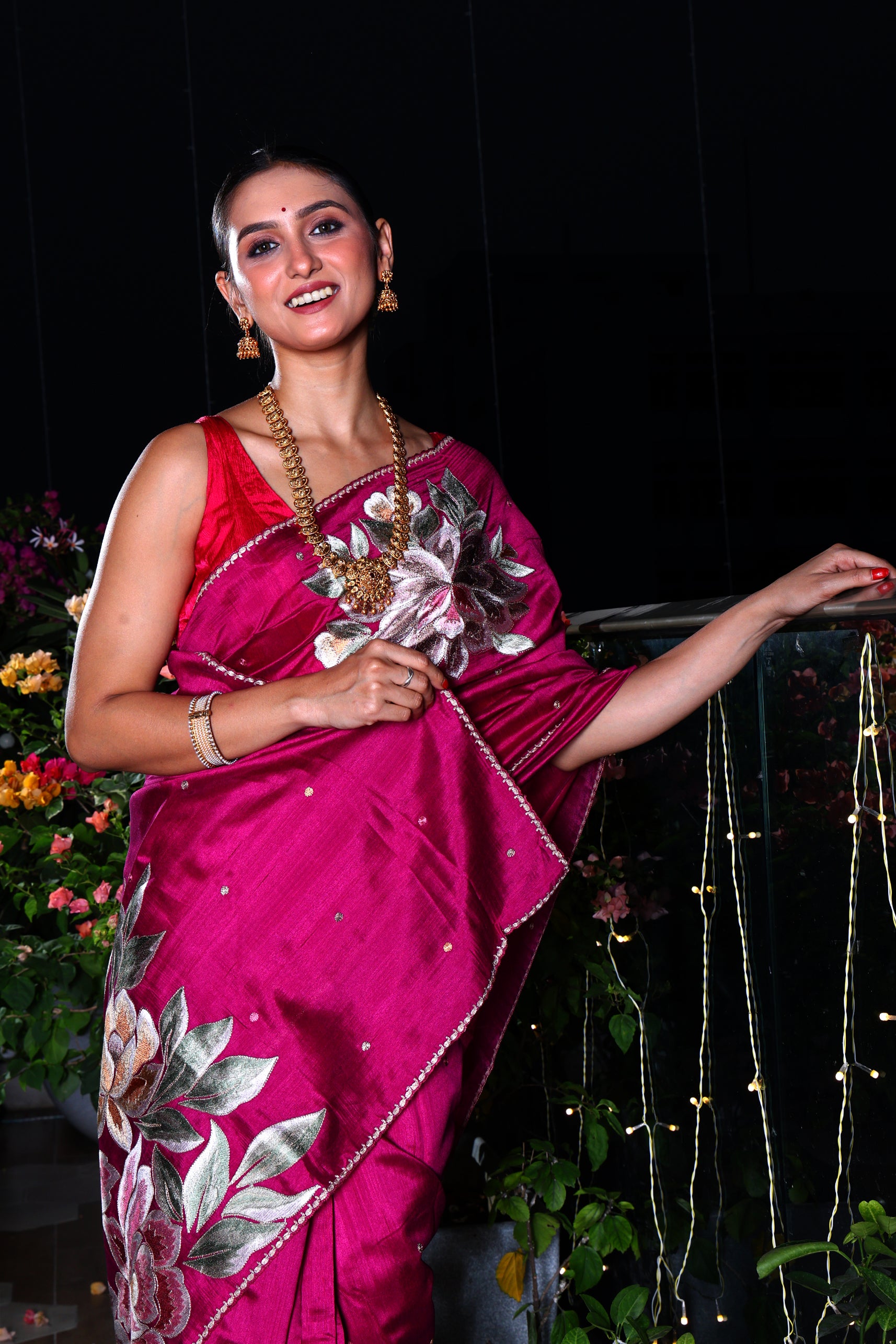 Semi Tussar Embroidery