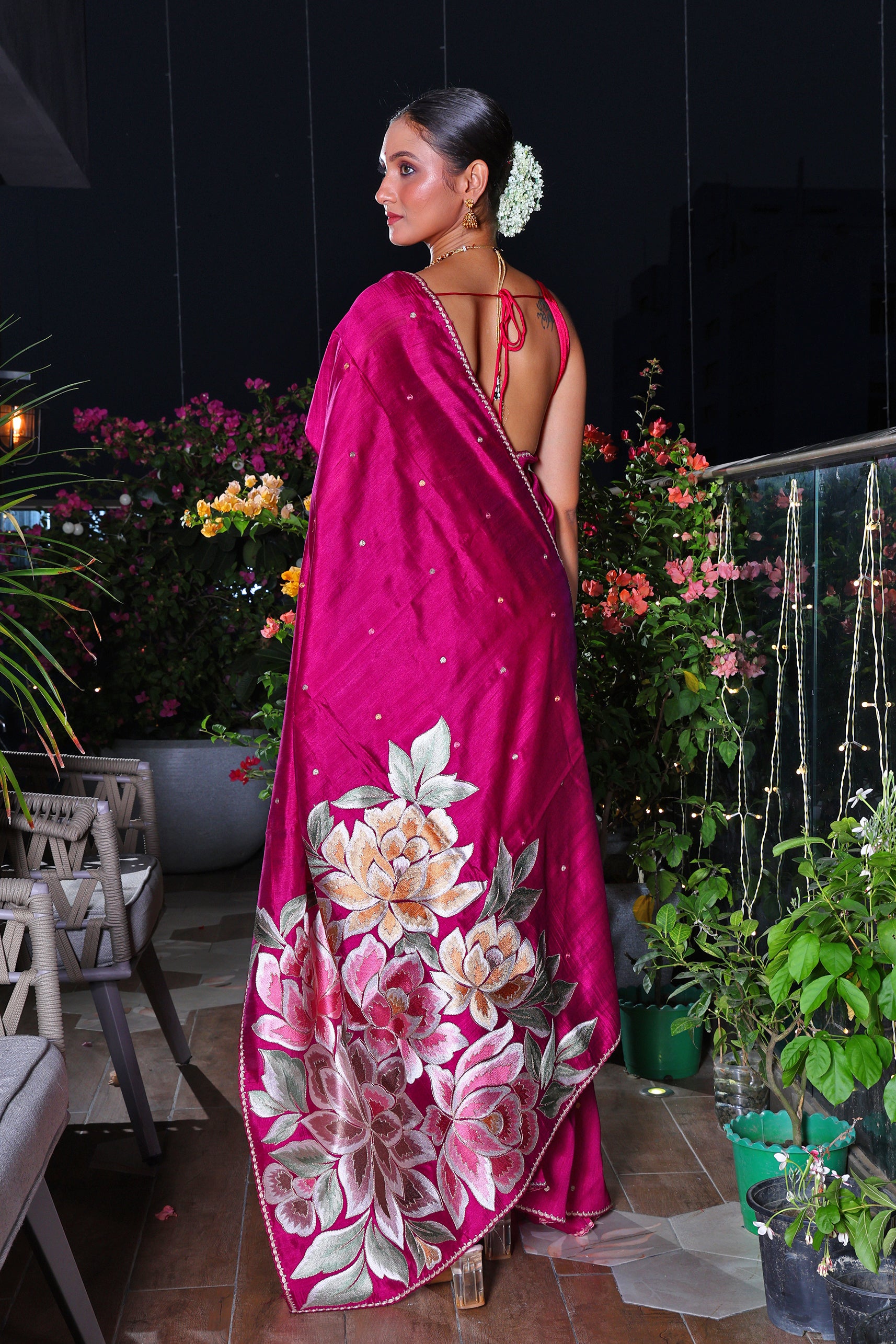 Semi Tussar Embroidery