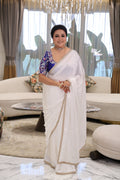 Crepe Satin Saree With Border