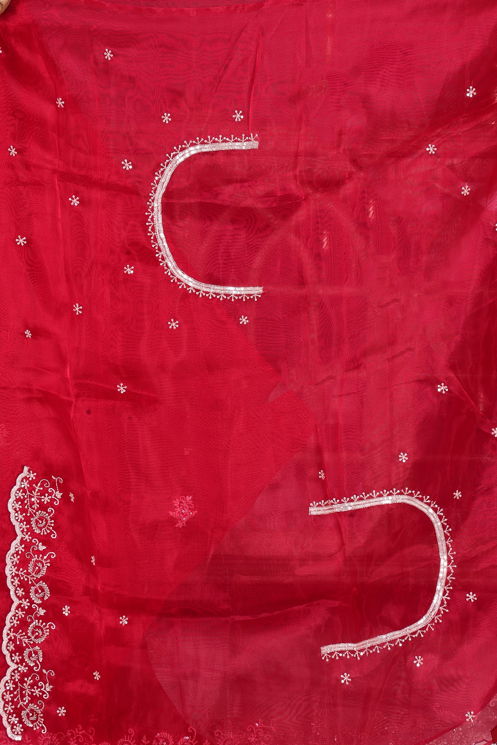 Pure Glass Tissue Zardosi Work