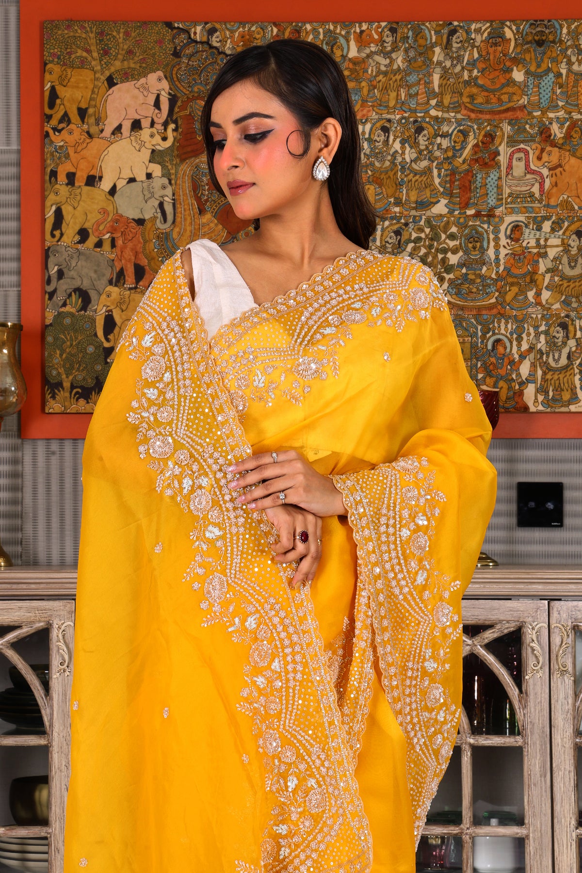 Pure Organza Zardosi Work