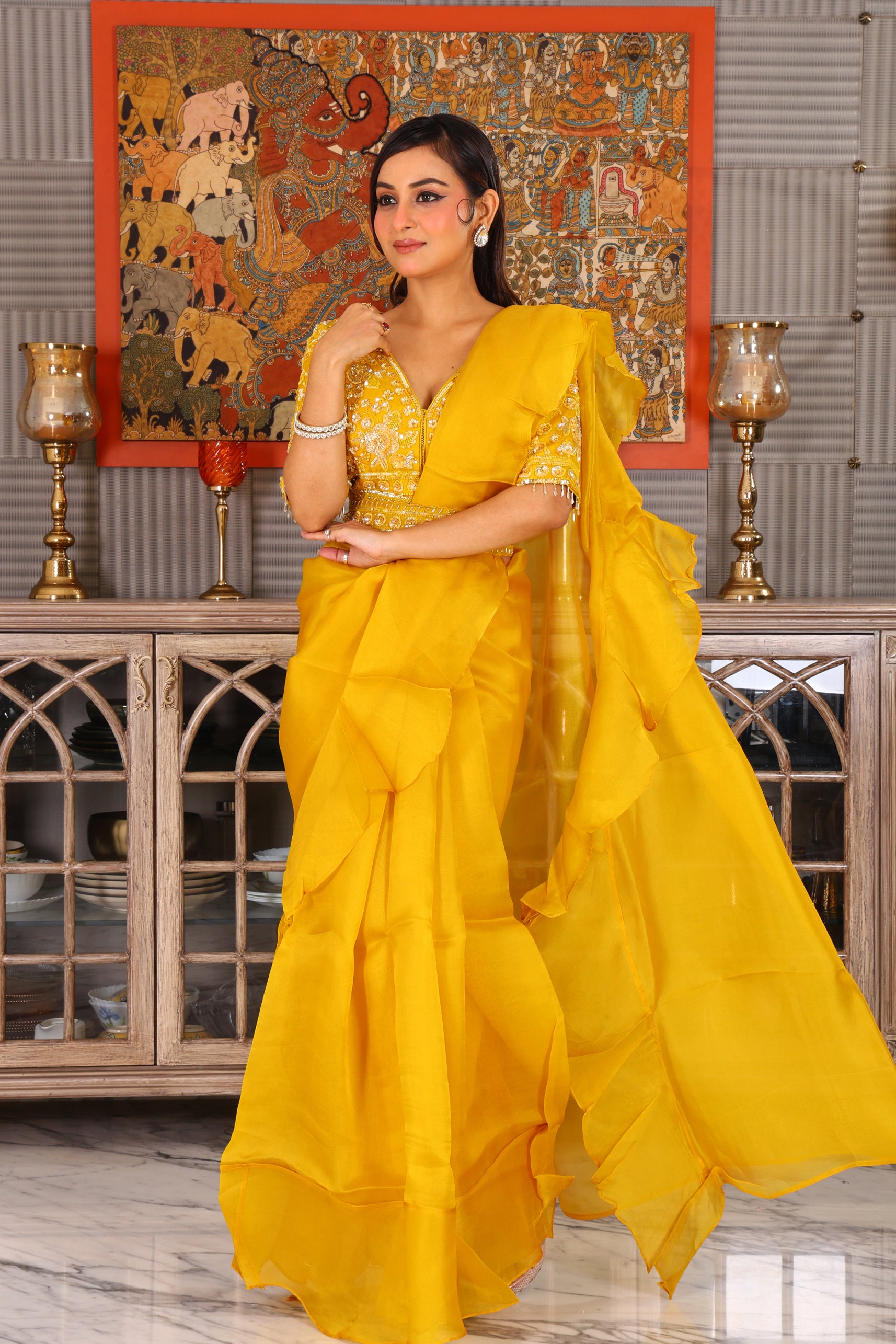 Pure Organza With Blouse