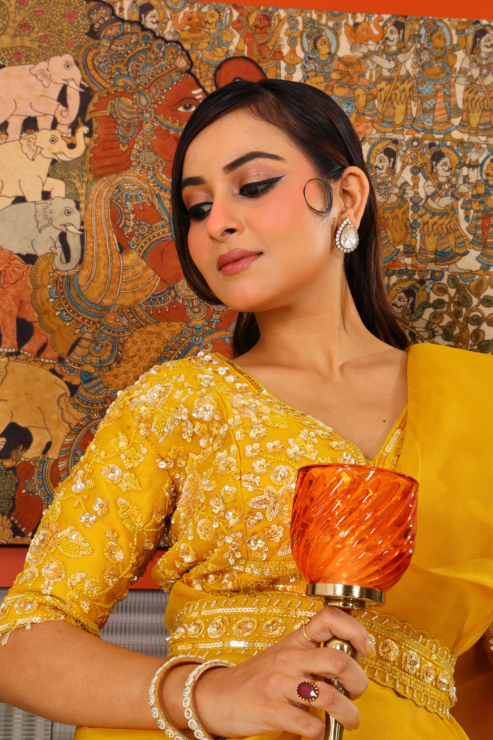 Pure Organza With Blouse