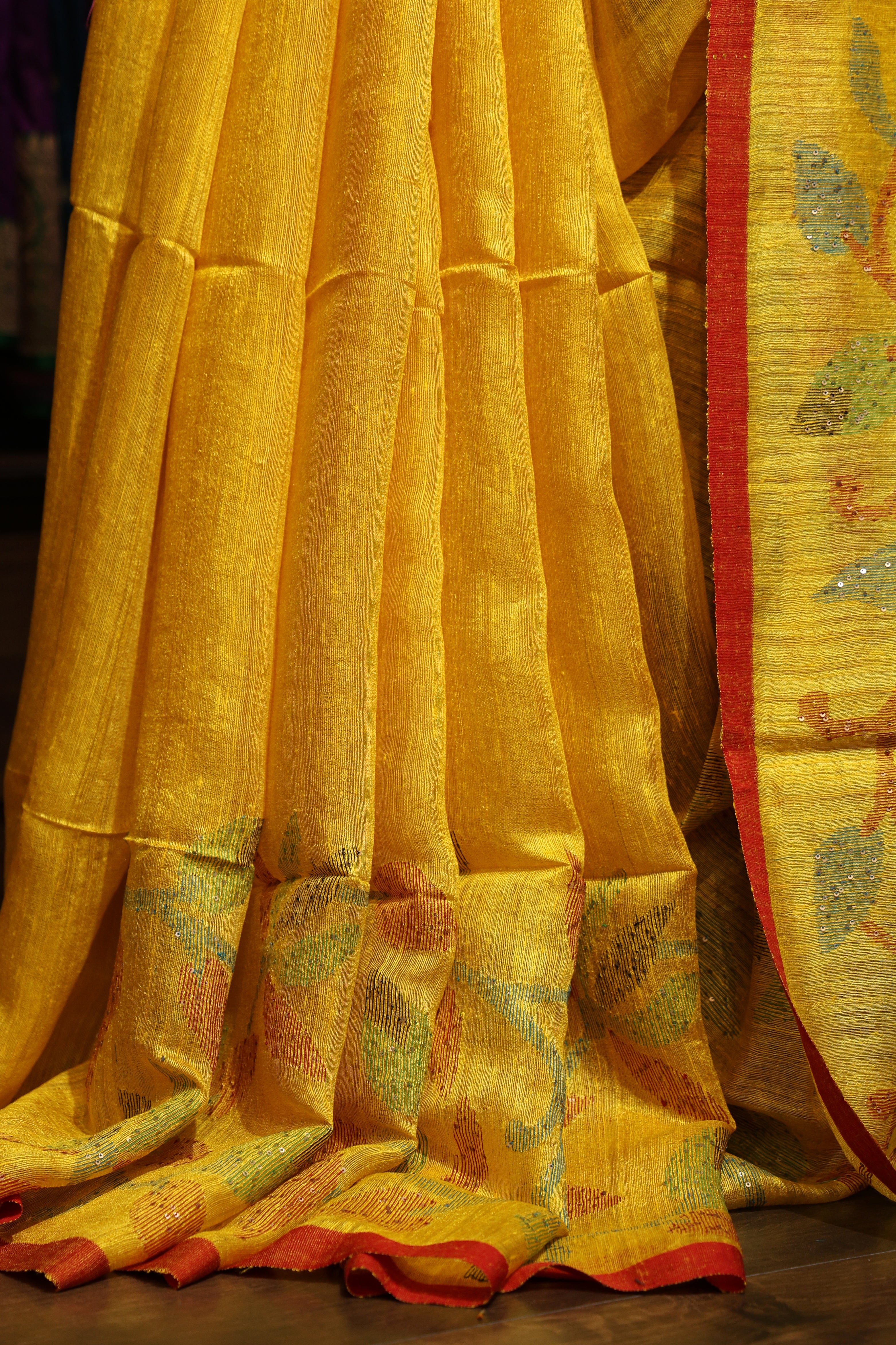 Bengal Matka Silk Saree Yellow