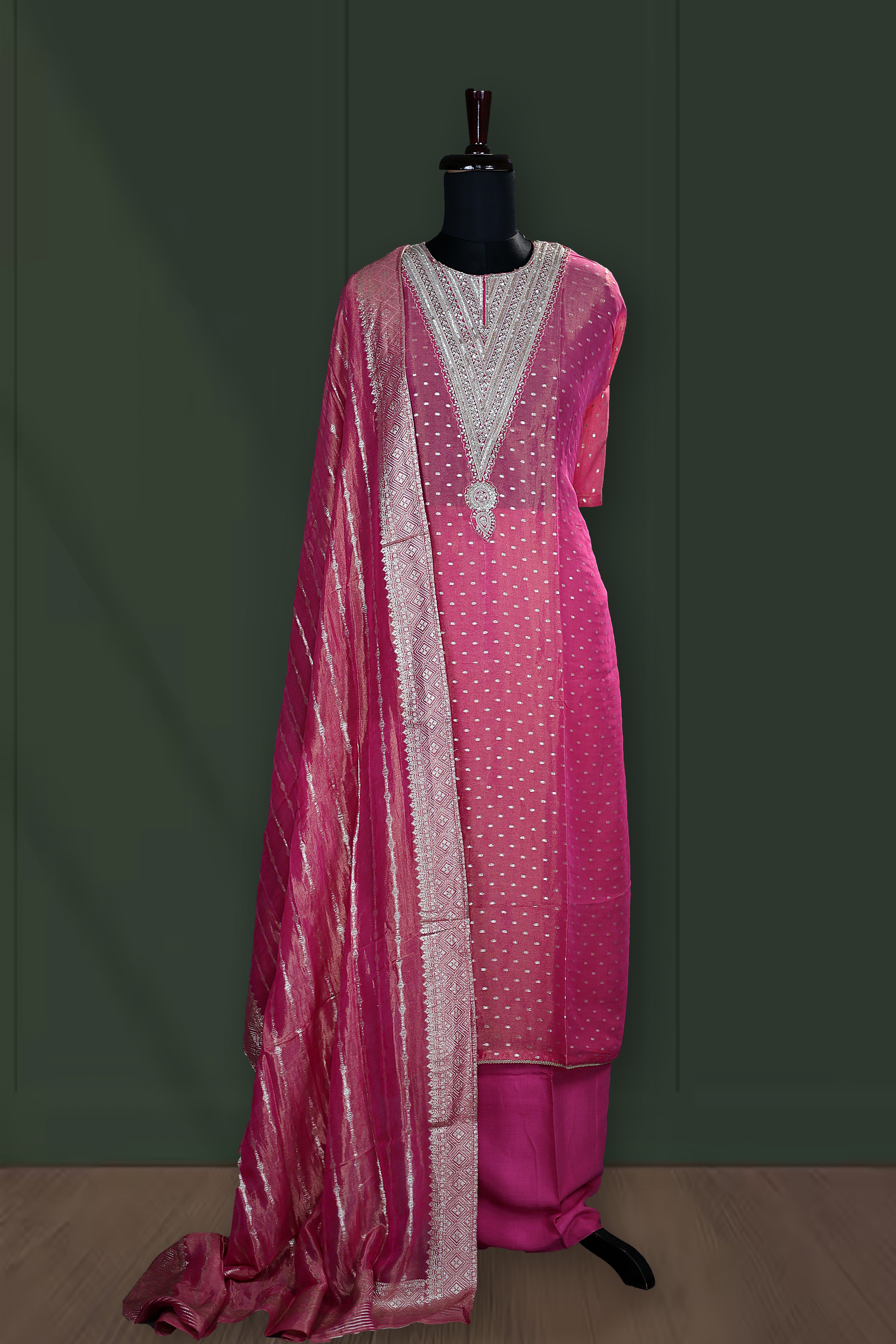 Tissue Zari Work Suit Piece